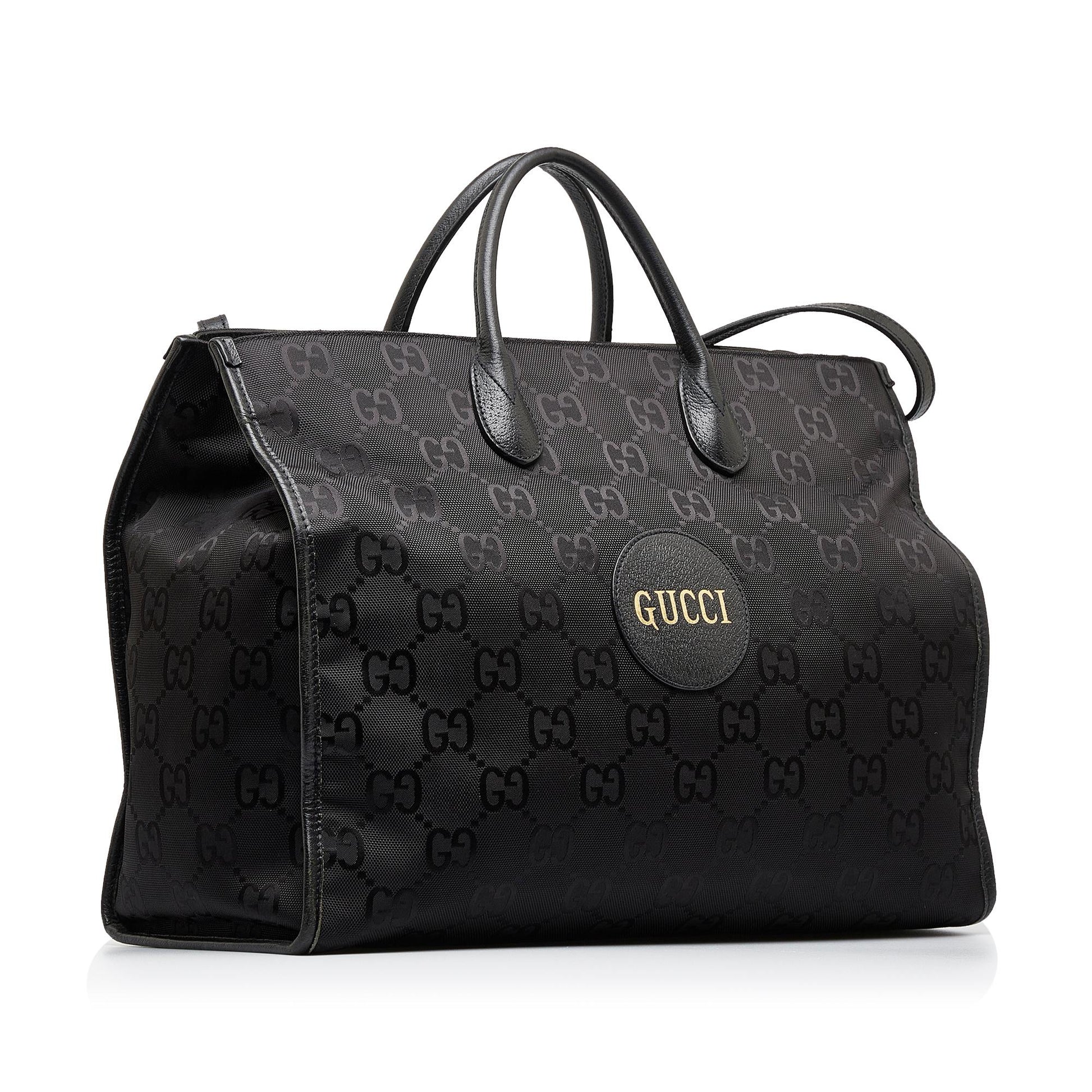 Gucci GG Econyl Off Grid Convertible Nylon Black Tote Bag