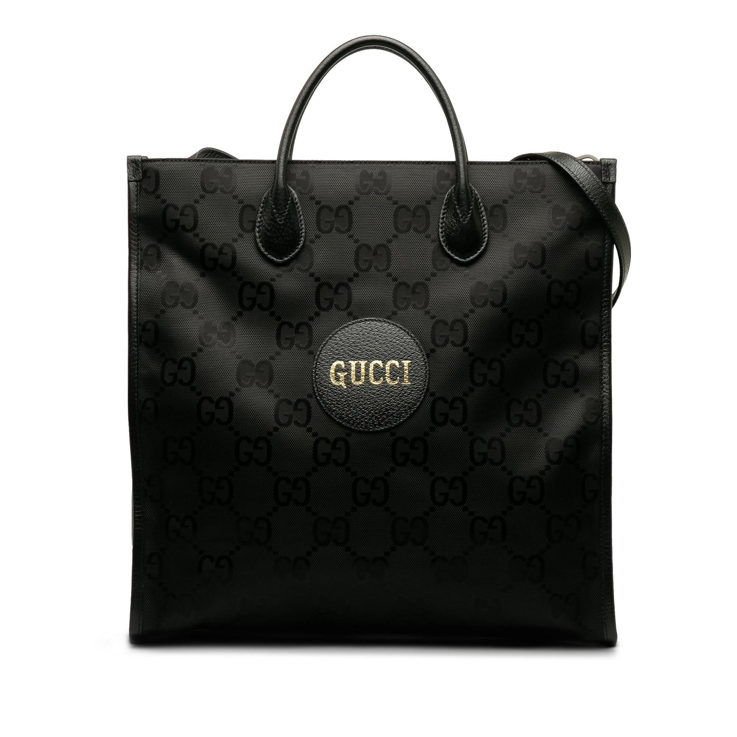 Gucci GG Econyl Off Grid Convertible Nylon Calf Black Tote Bag Shg 3Sedrv