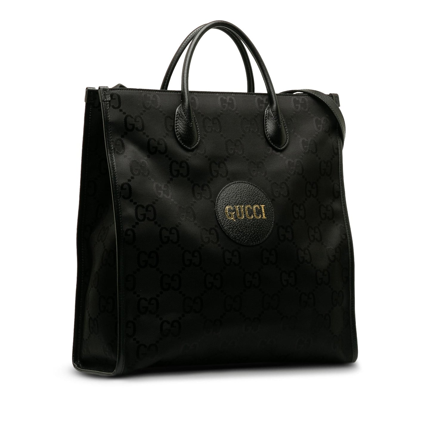 Gucci GG Econyl Off Grid Convertible Nylon Calf Black Tote Bag Shg 3Sedrv