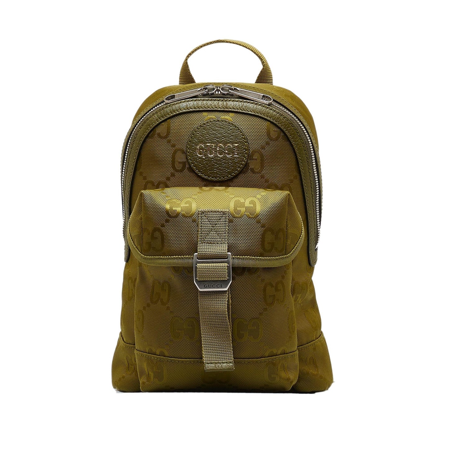 Gucci GG Econyl Off Grid Backpack Nylon Green Crossbody Bag