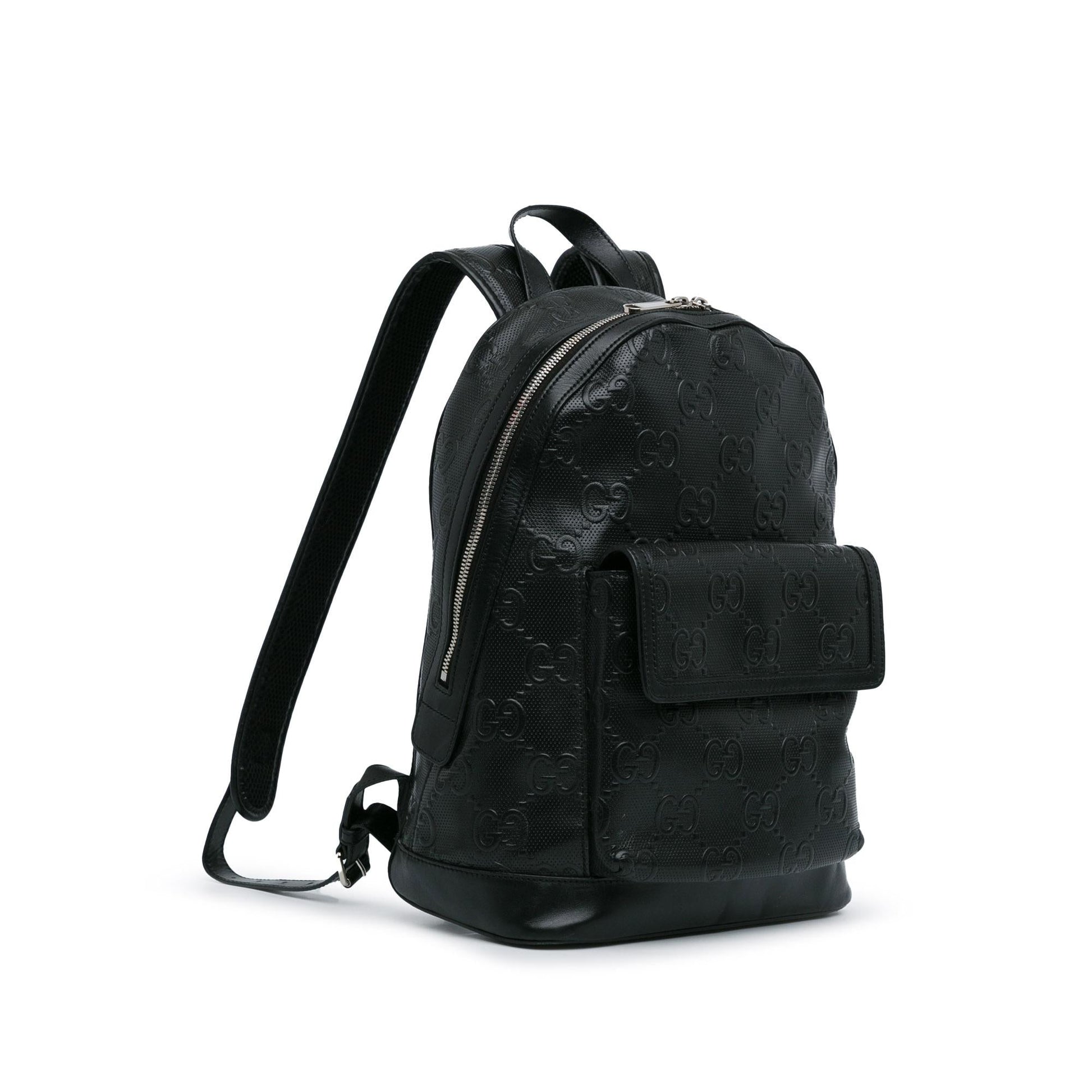 Gucci GG Embossed Backpack Calf Black