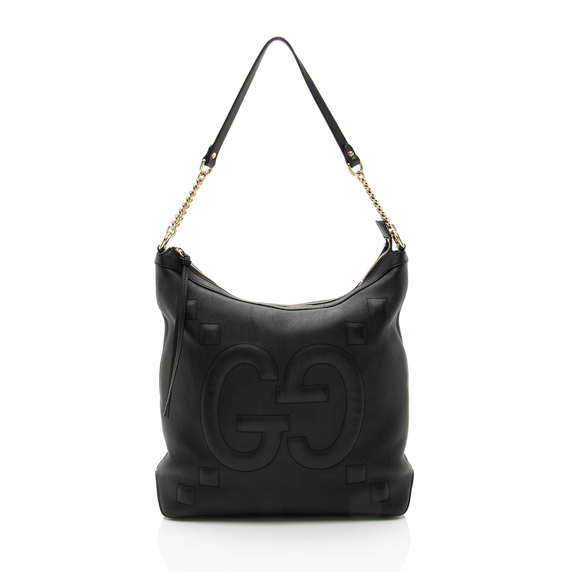 Gucci GG Embossed Apollo Calfskin Shoulder Bag
