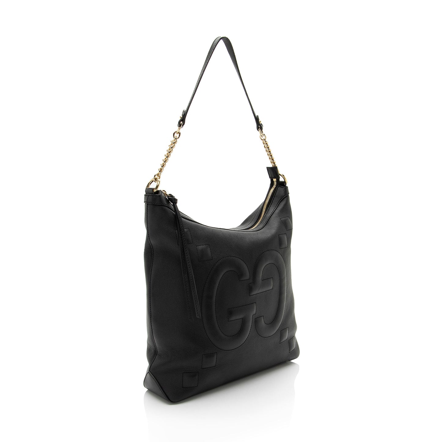 Gucci GG Embossed Apollo Calfskin Shoulder Bag