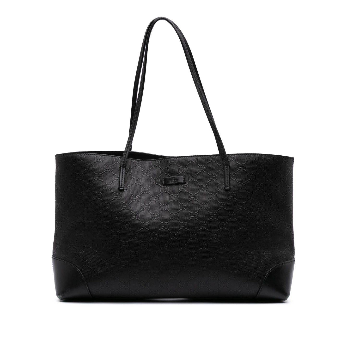Gucci GG Embossed Hilary Lux Leather Calf Black Tote Bag