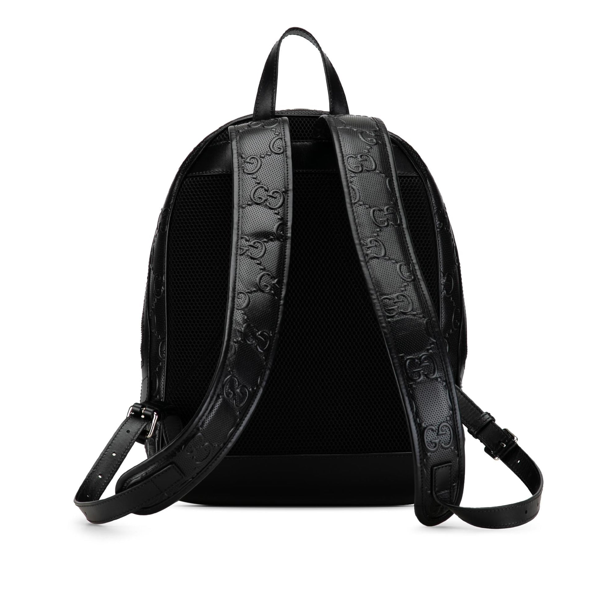 Gucci GG Embossed Tennis Backpack SHG-MZSdOA Calf Black