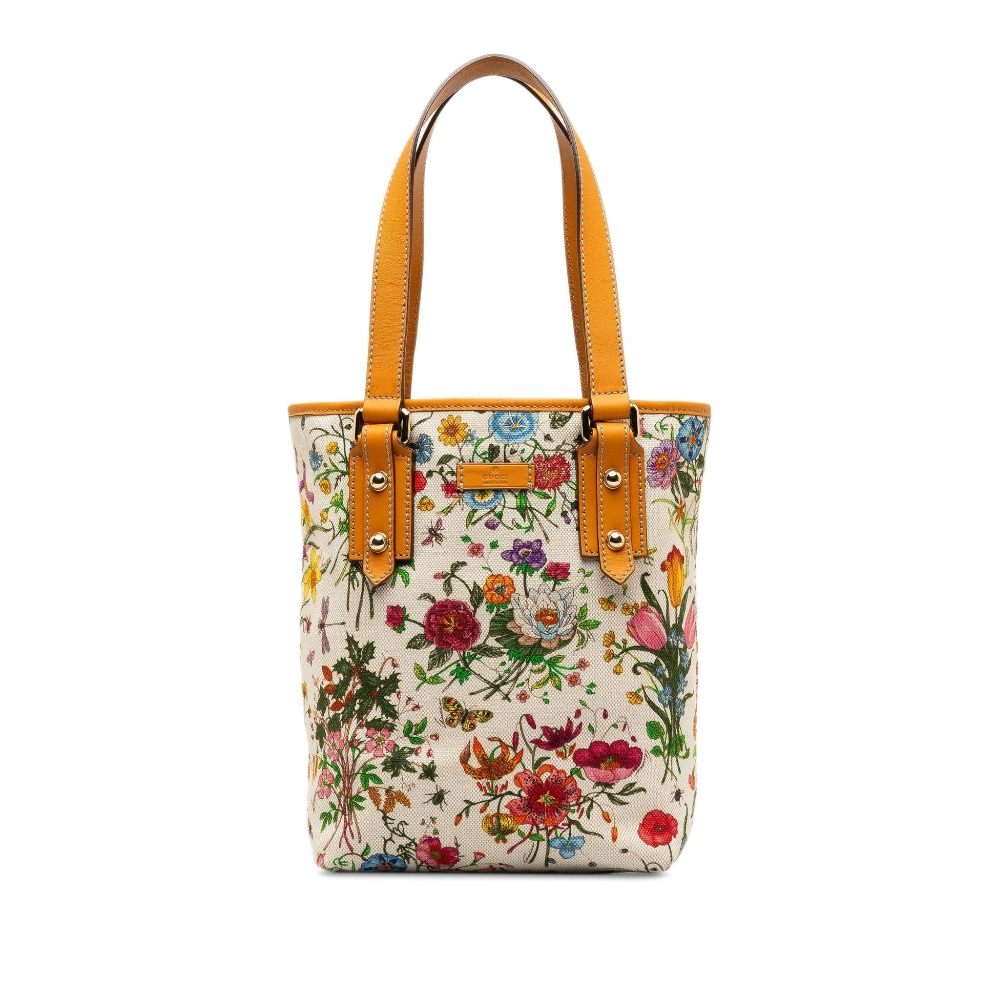 Gucci GG Flora SHG-AnlQ8h Canvas White Tote Bag