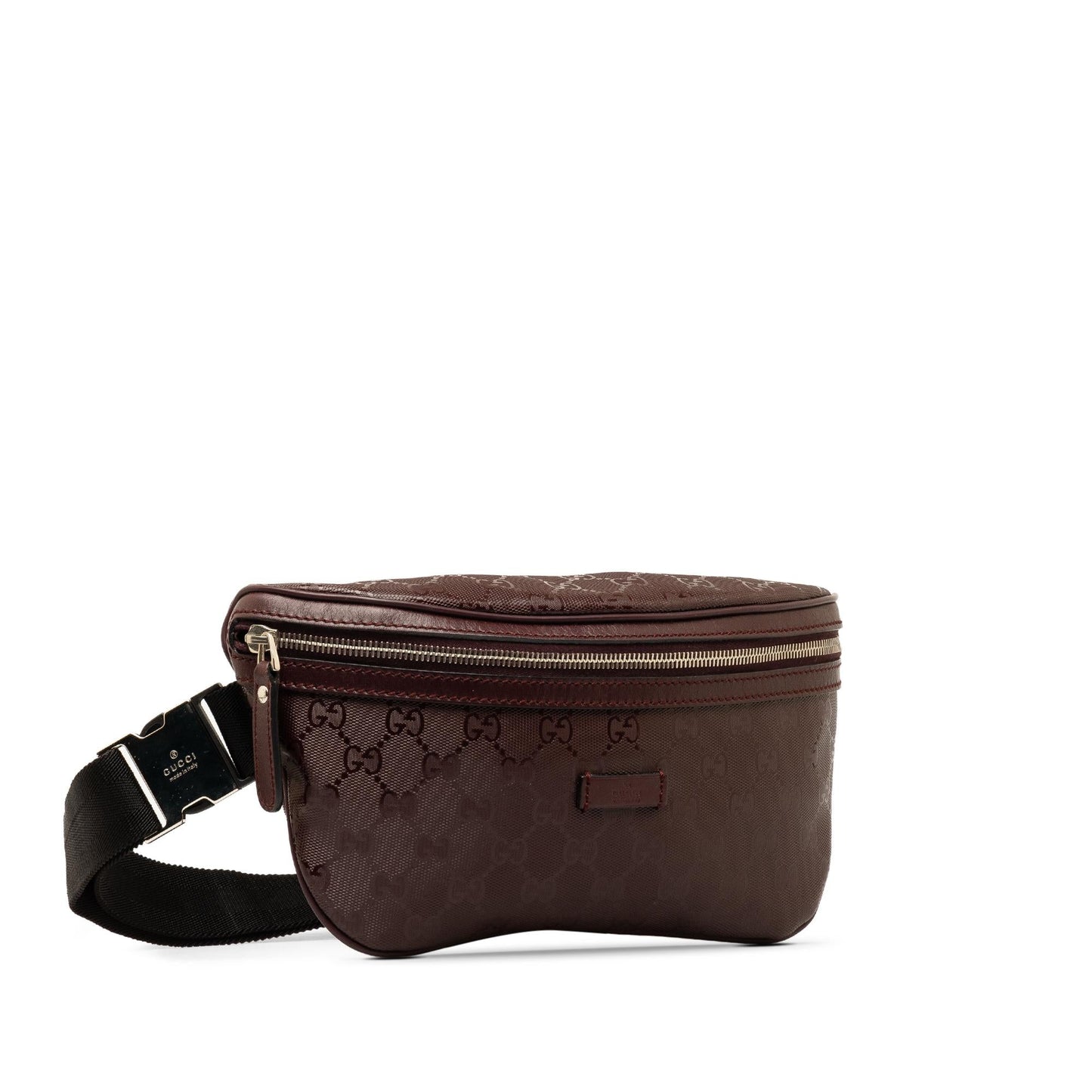 Gucci GG Imprime Belt Canvas Calf Red Accessory