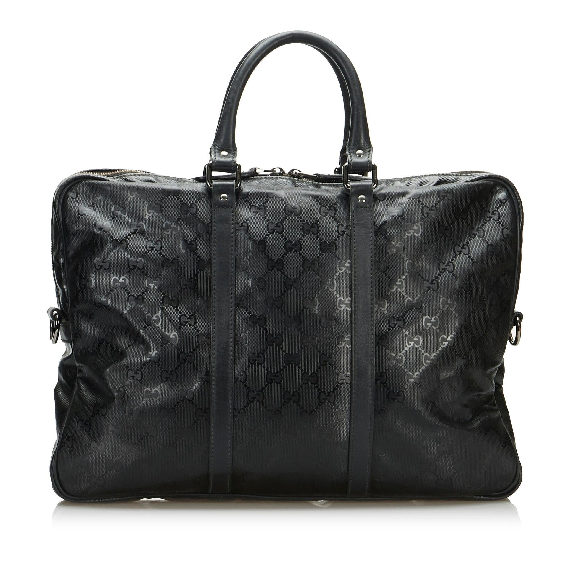 Gucci GG Imprime Business SHG-O0zwuJ Calf Black Tote Bag