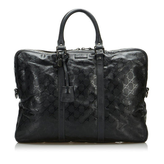 Gucci GG Imprime Business SHG-O0zwuJ Calf Black Tote Bag