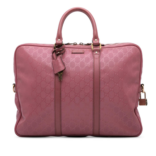 Gucci GG Imprime Business Canvas Pink Tote Bag