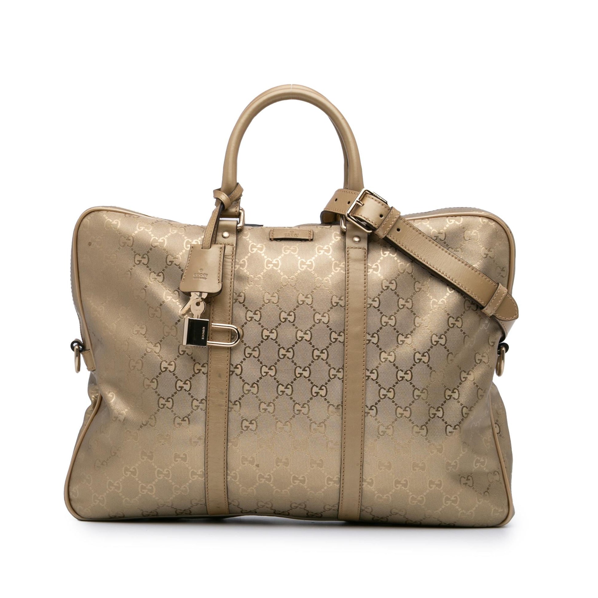 Gucci GG Imprime Business Canvas Gold Tote Bag Bag 2