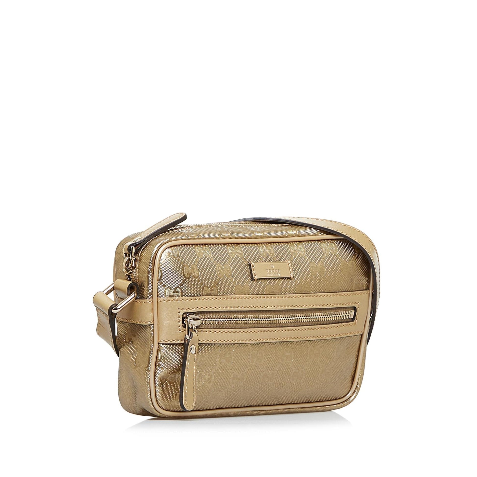 Gucci GG Imprime SHG-uWEpV5 Canvas Gold Crossbody Bag