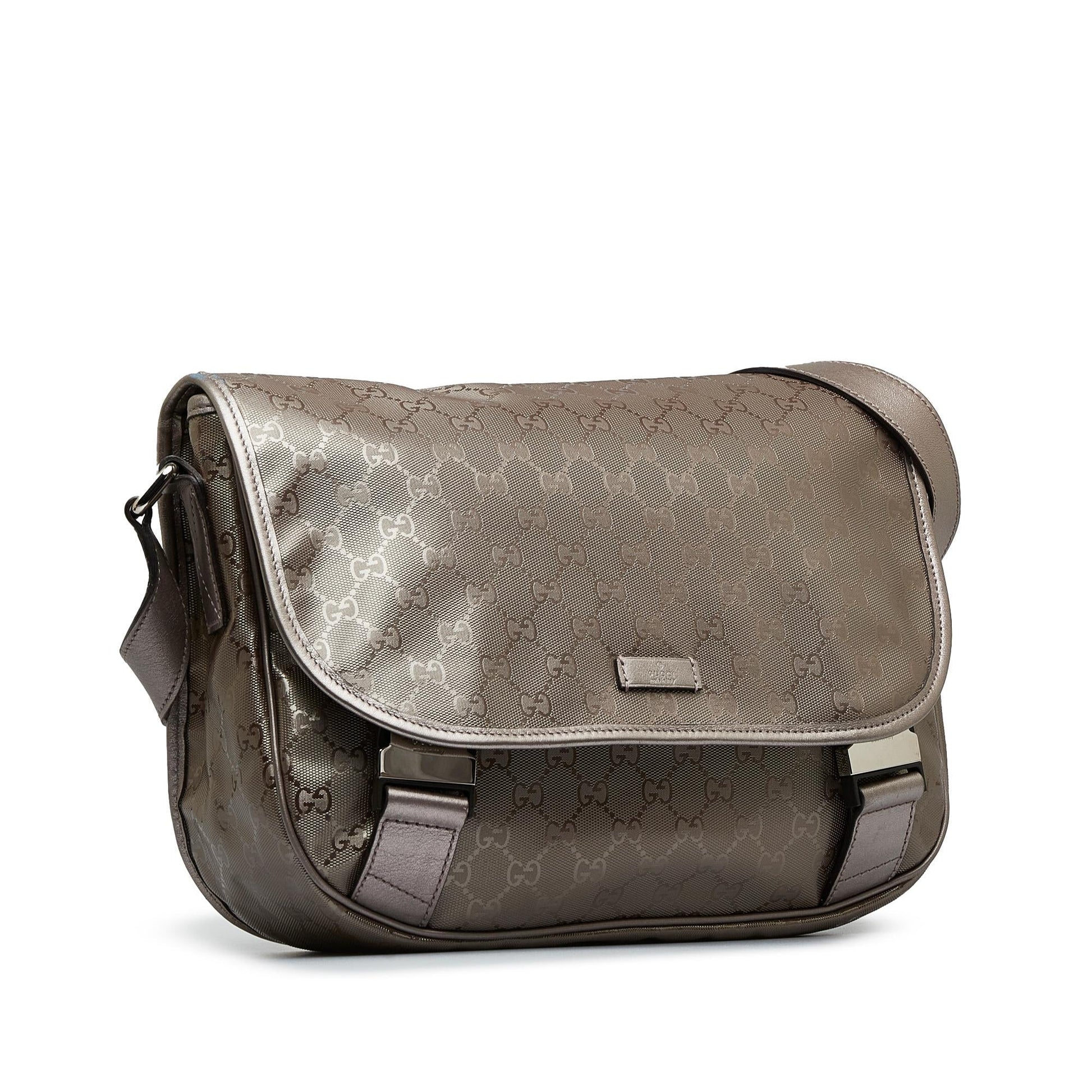 Gucci GG Imprime SHG-kpS1dt Silver Crossbody Bag