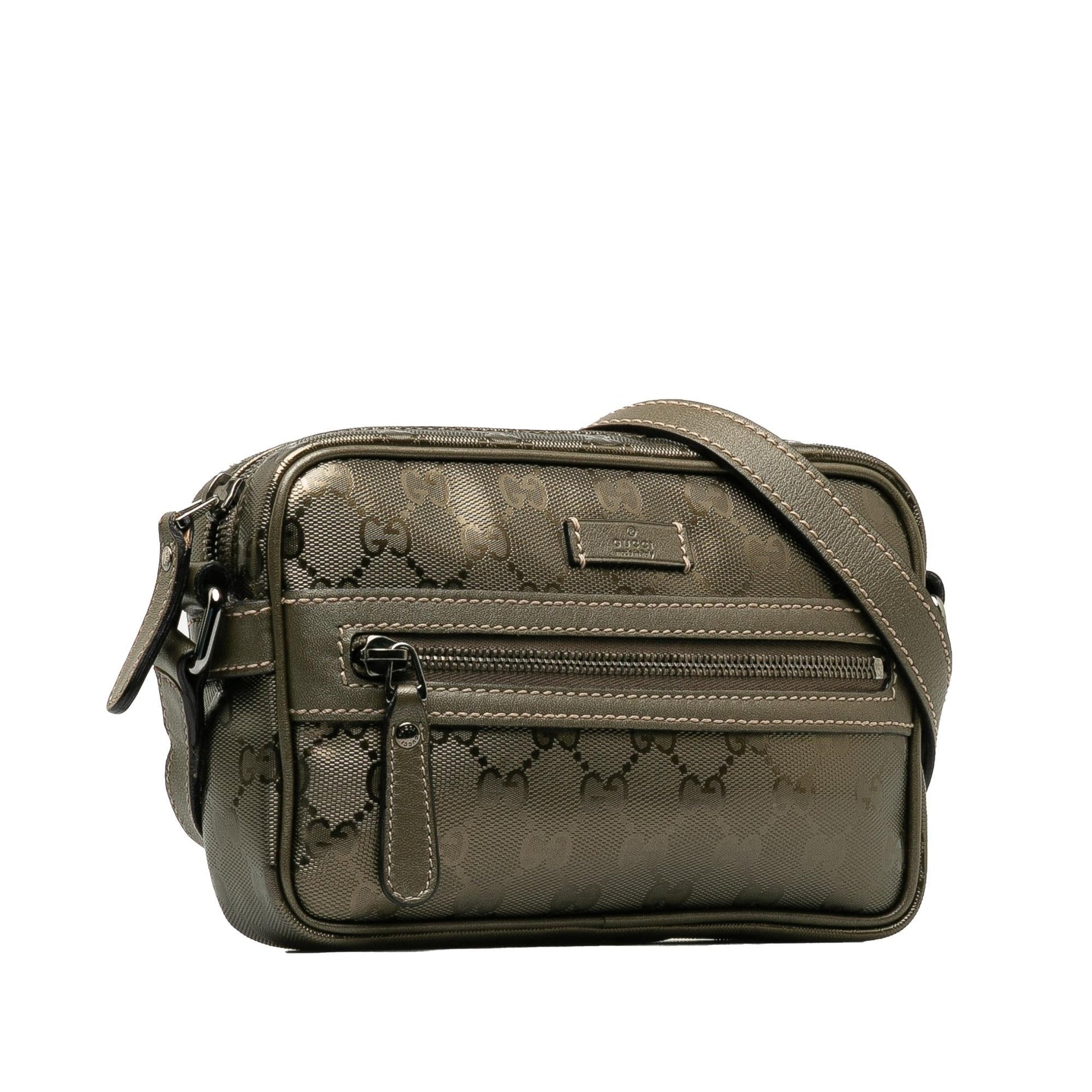Gucci GG Imprime SHG-NxcYJ3 Canvas Green Crossbody Bag