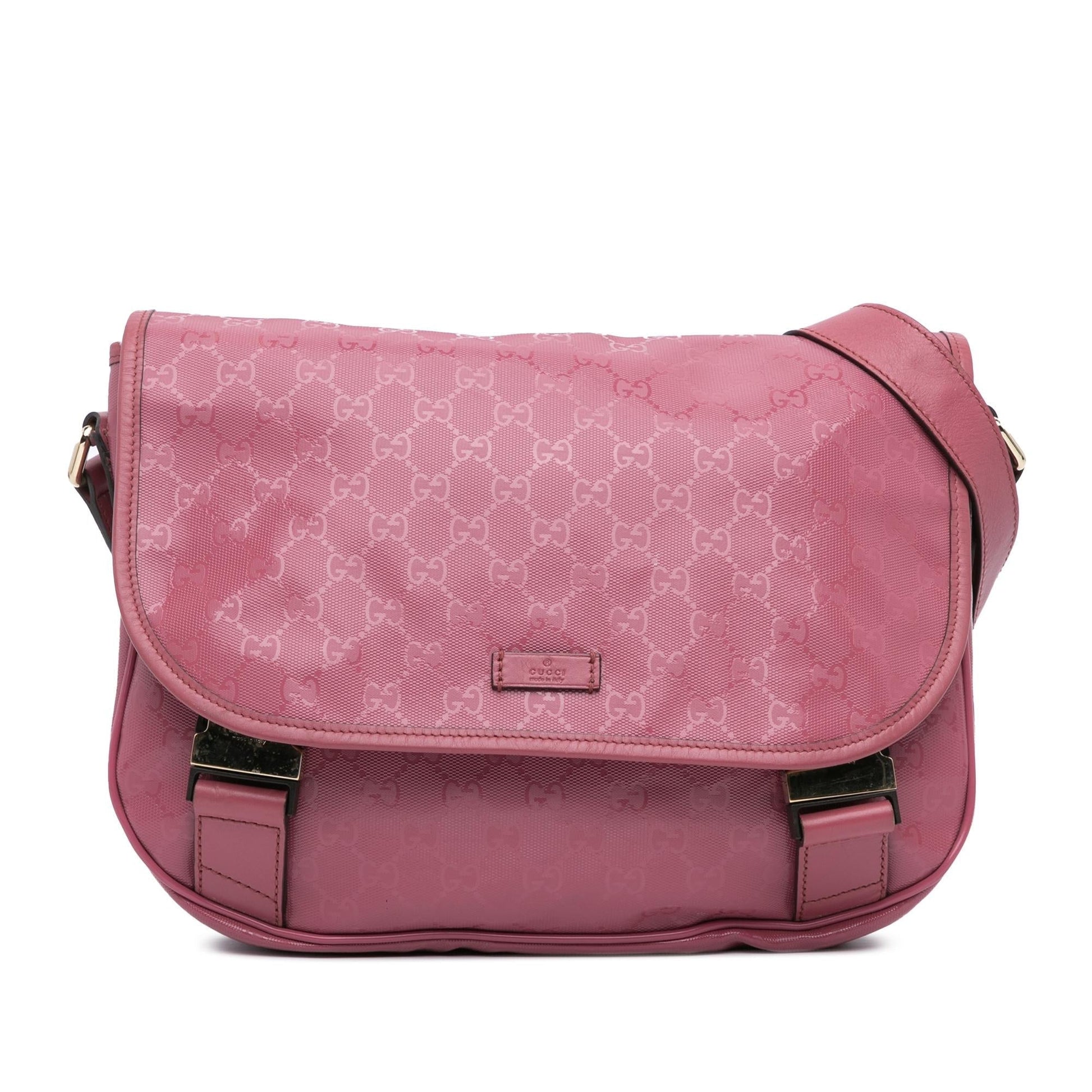 Gucci GG Imprime Canvas Pink Crossbody Bag Crossbody 1
