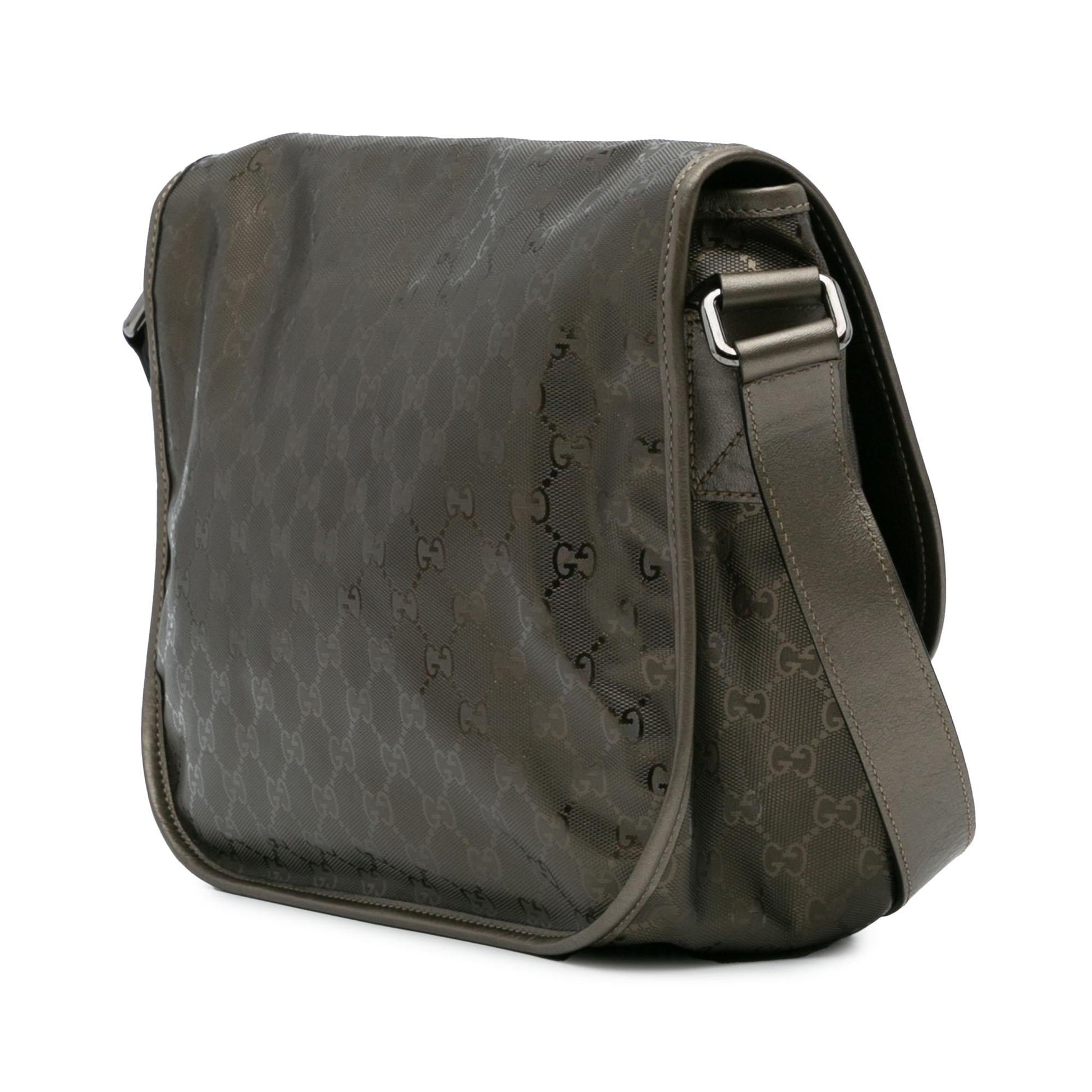 Gucci GG Imprime Canvas Calf Silver Crossbody Bag Crossbody 3