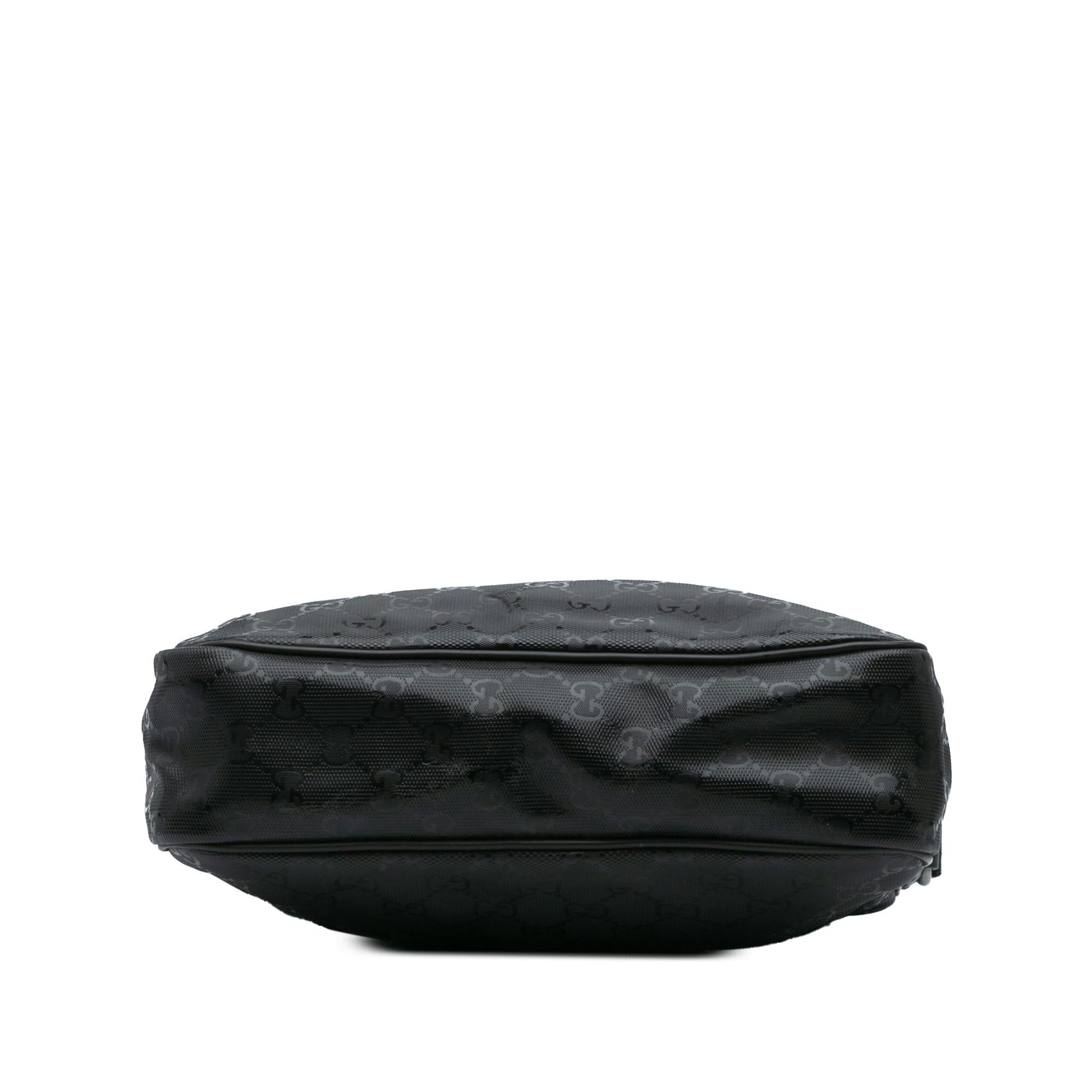 Gucci GG Imprime Canvas Calf Black Crossbody Bag