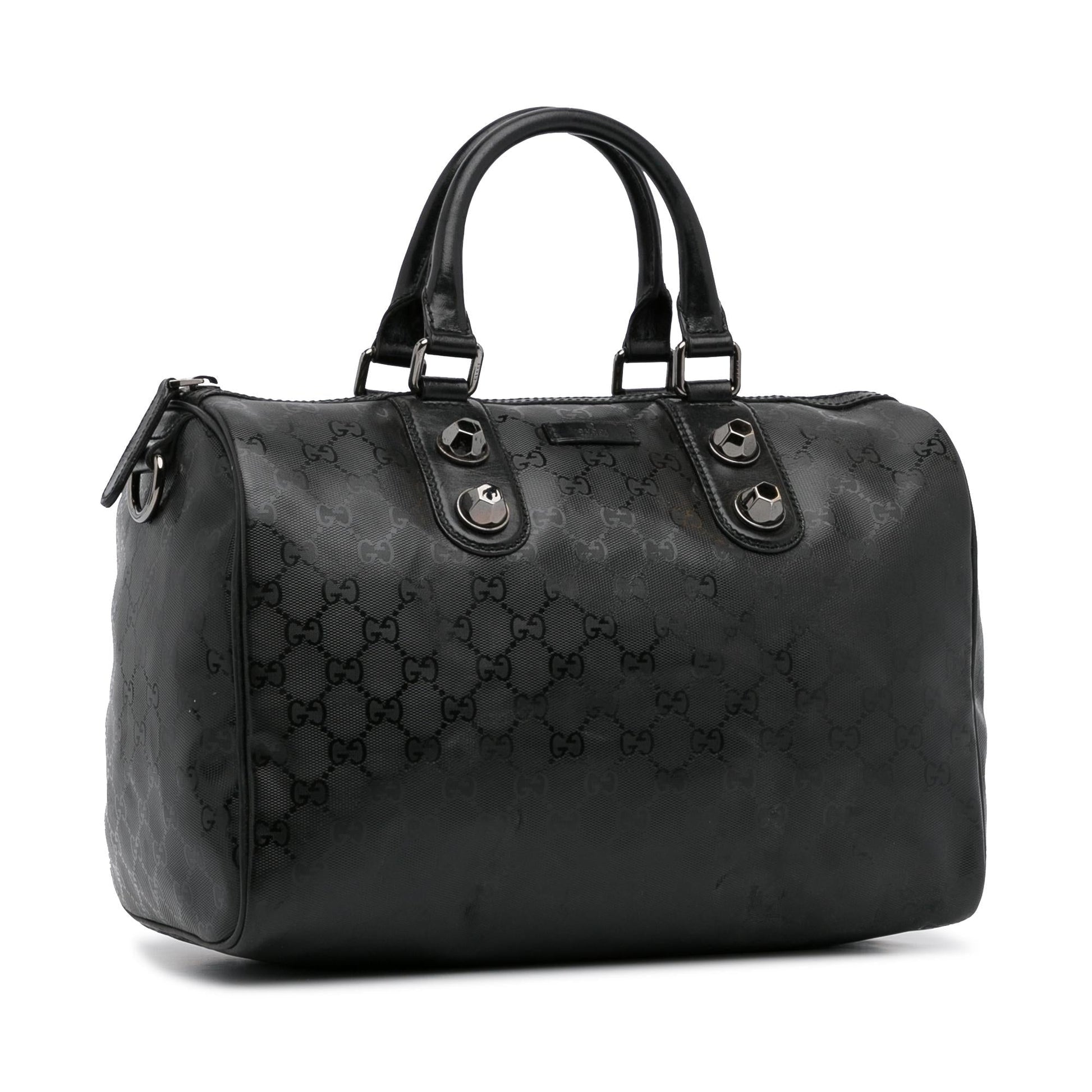 Gucci GG Imprime Joy Boston SHG-mY6Acz Black Satchel Bag