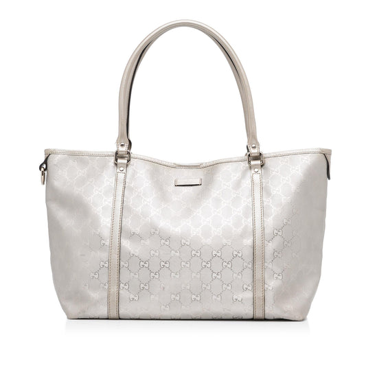 Gucci GG Imprime Joy SHG-FNAolv Canvas Silver Tote Bag