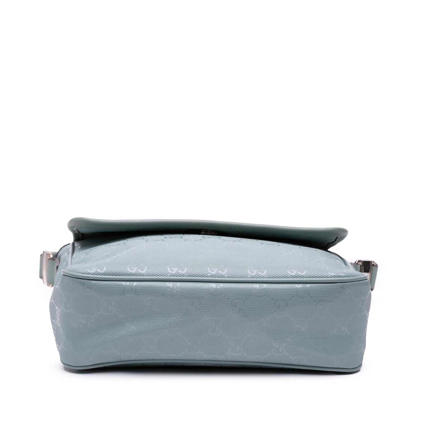 Gucci GG Imprime Kids Messenger Canvas Calf Blue Crossbody Bag