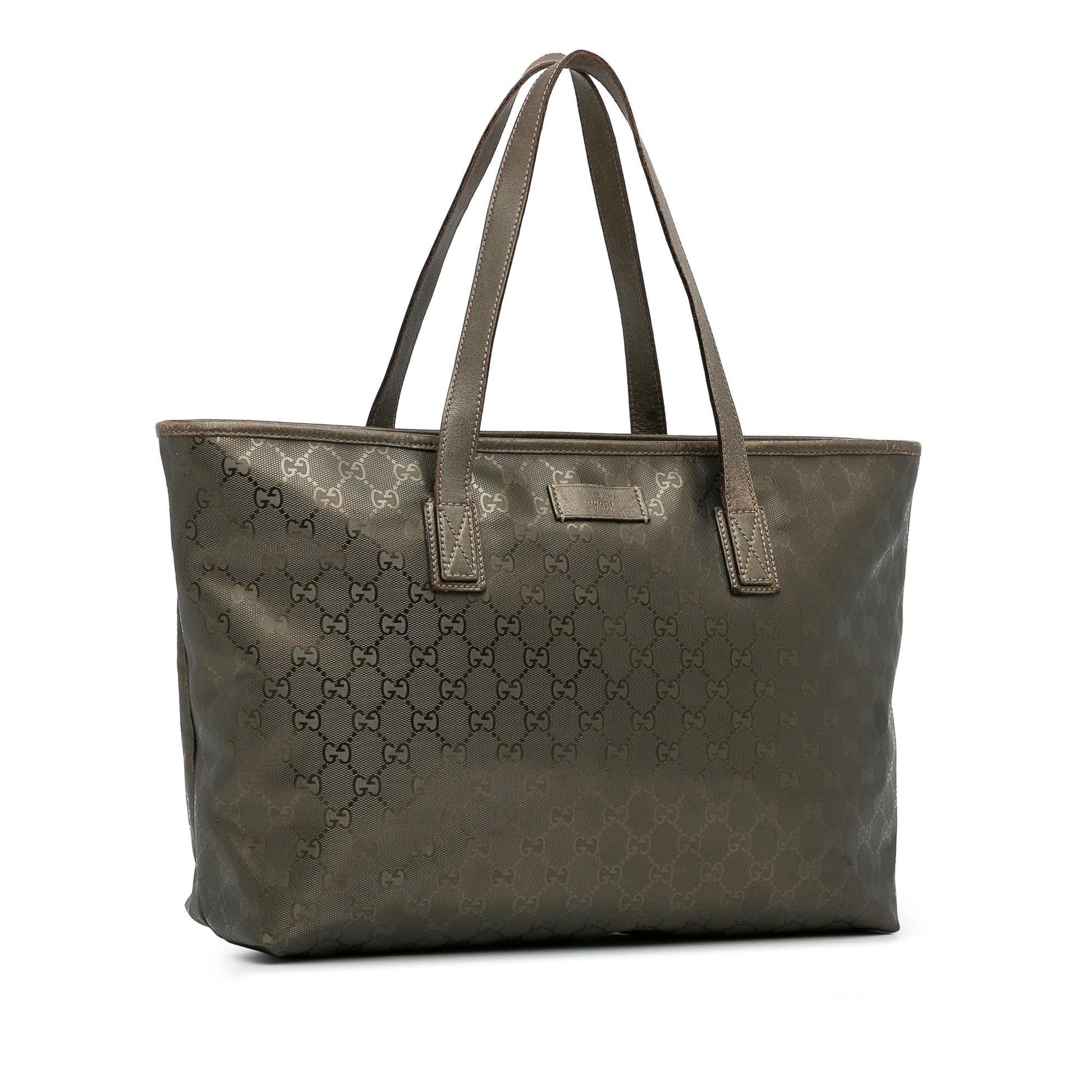 Gucci GG Imprime SHG-NCWCRD Calf Gold Tote Bag