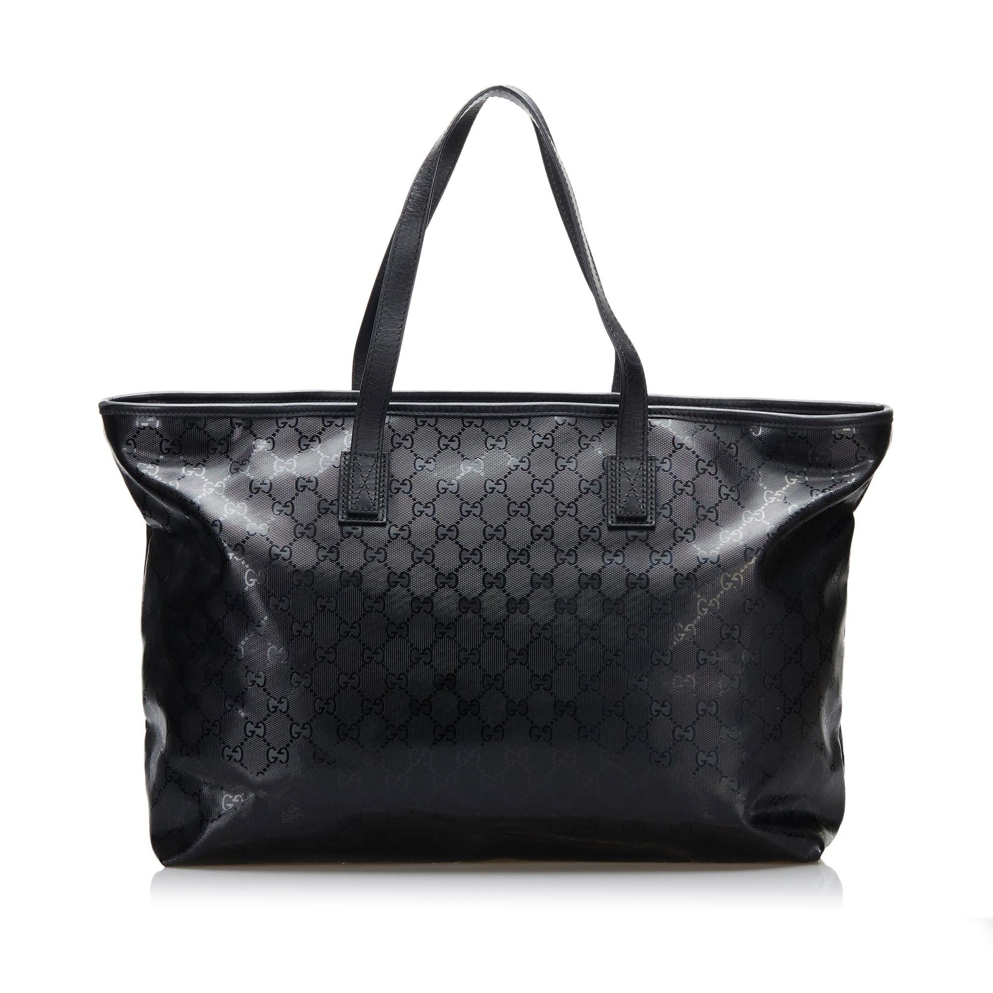 Gucci GG Imprime SHG-C5YBbT Canvas Calf Black Tote Bag