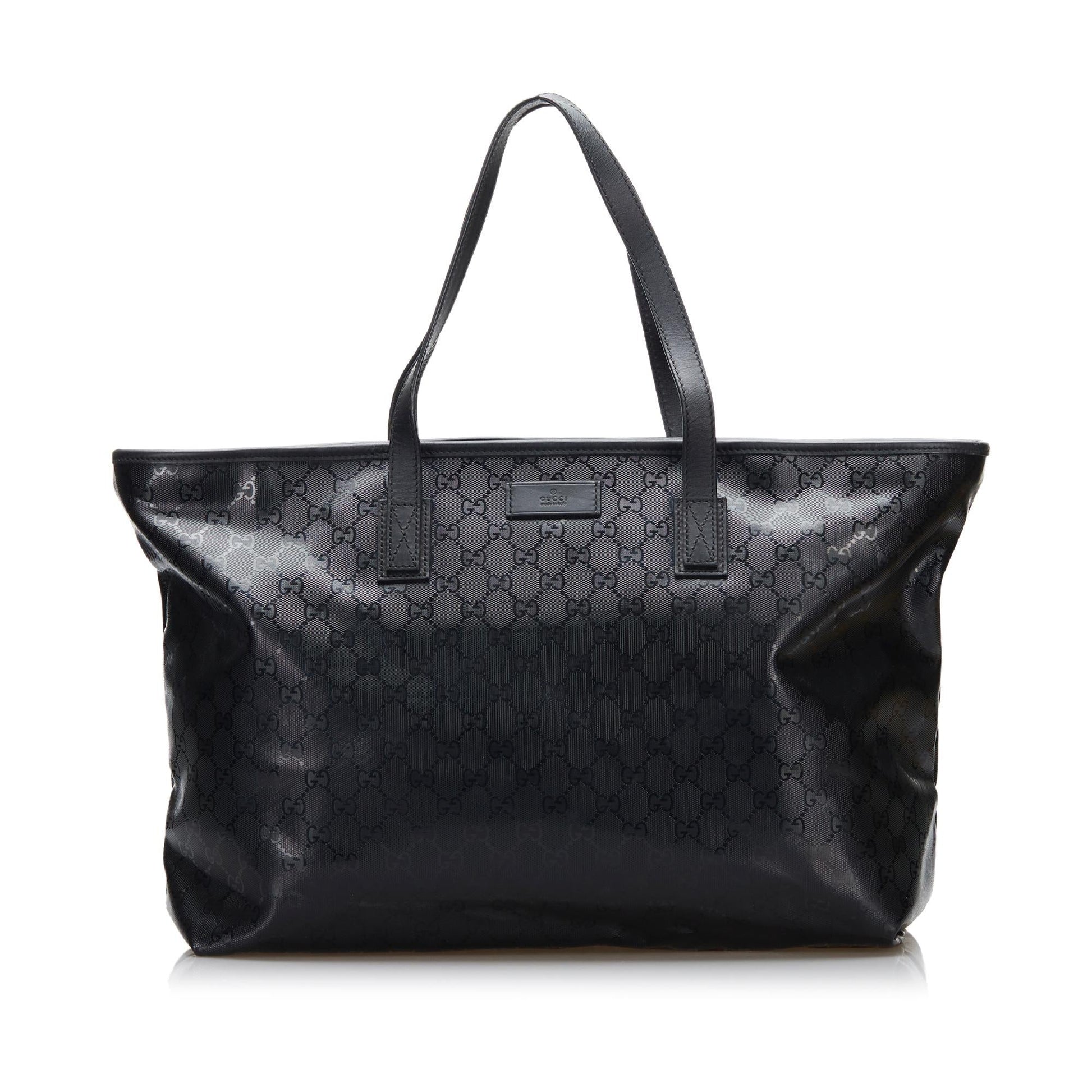 Gucci GG Imprime SHG-C5YBbT Canvas Calf Black Tote Bag