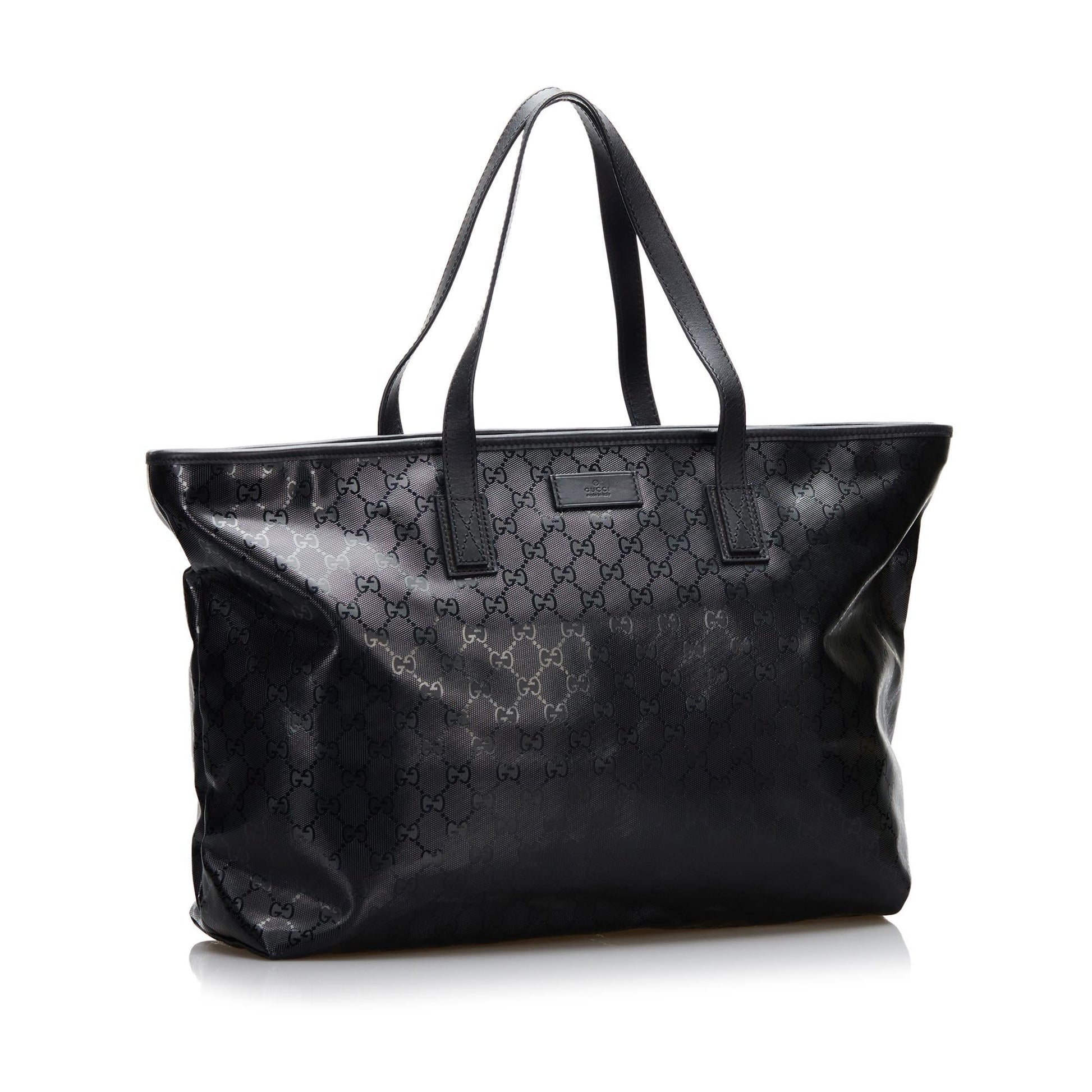Gucci GG Imprime SHG-C5YBbT Canvas Calf Black Tote Bag
