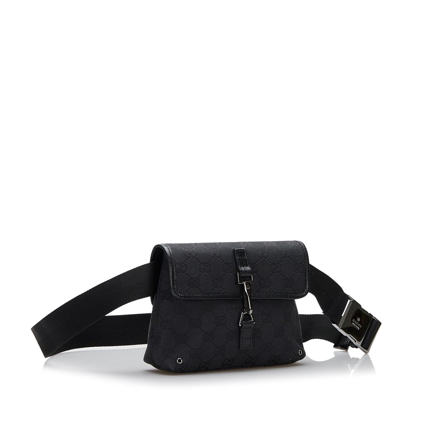 Gucci GG Jackie Belt SHG-cjwllm Canvas Black Accessory