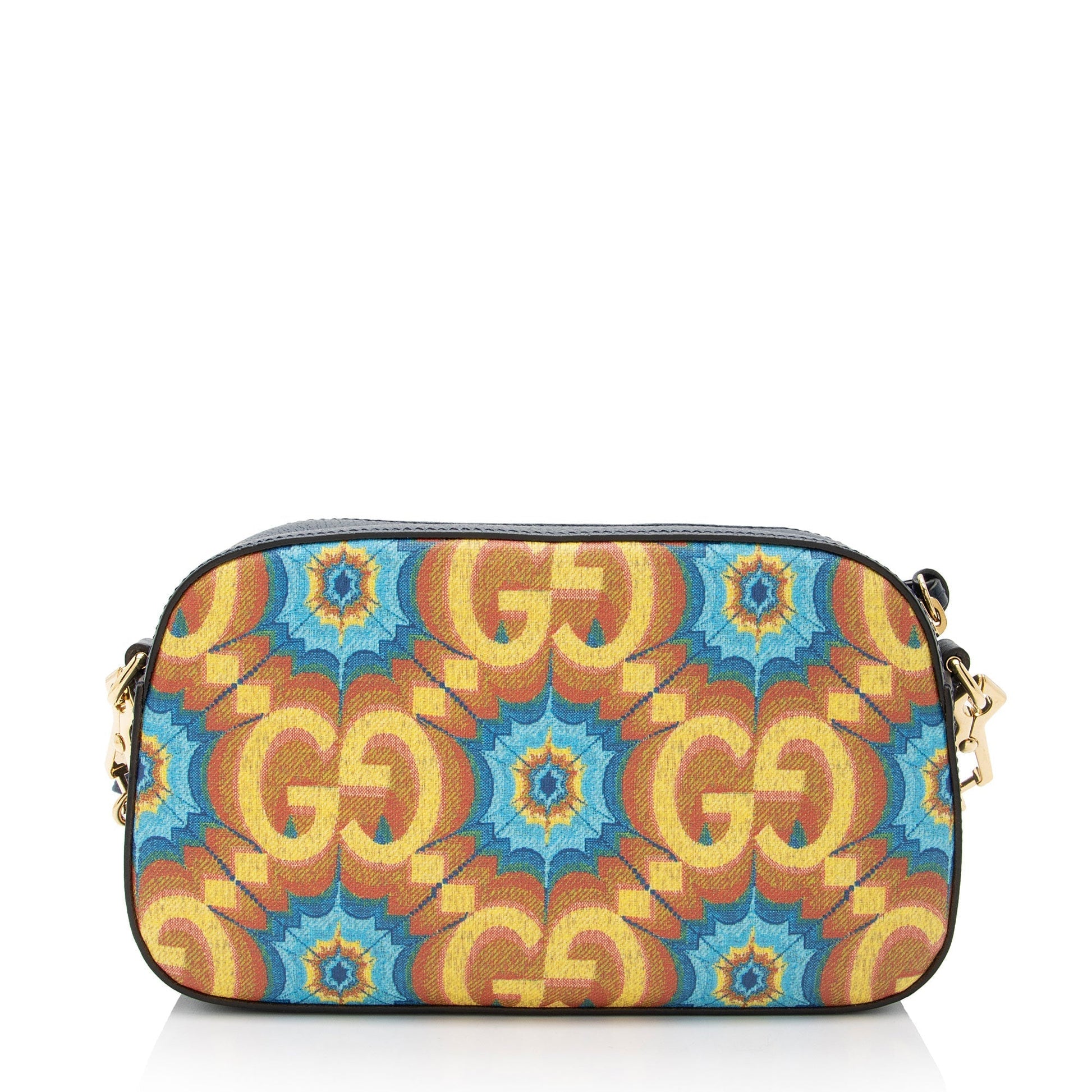 Gucci GG Kaleidoscope 100th Anniversary Messenger Leather Canvas Nylon Brown Shoulder Bag