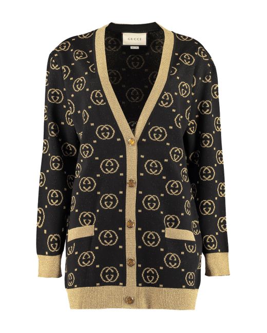 Gucci GG LamÃ© Cardigan Cotton Accessory