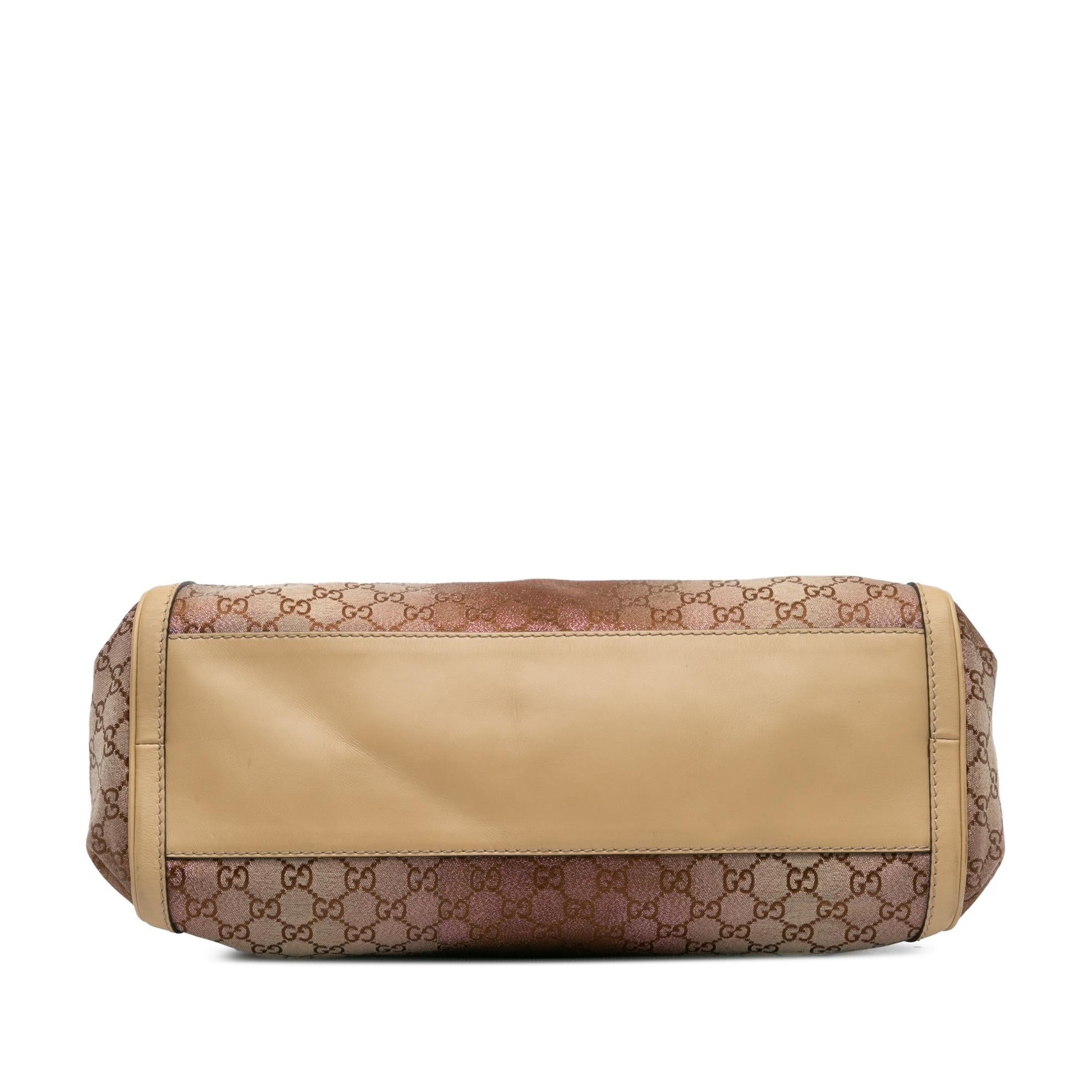 Gucci GG Lurex Scarlett Canvas Calf Brown Shoulder Bag