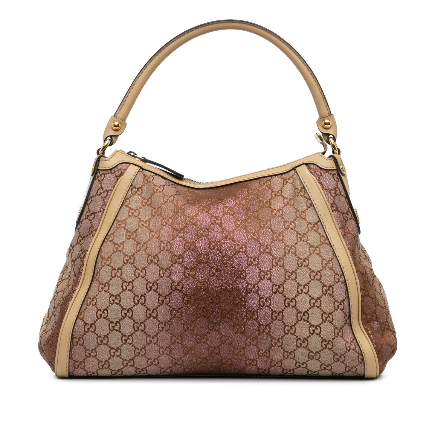 Gucci GG Lurex Scarlett Canvas Calf Brown Shoulder Bag