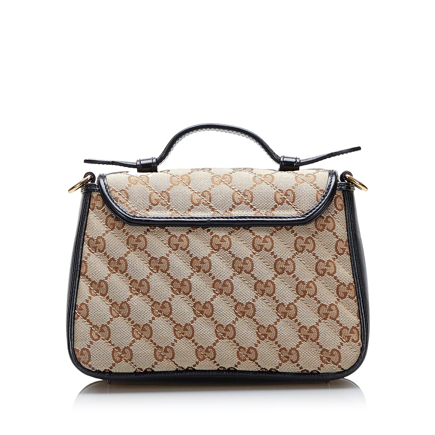 Gucci GG Marmont SHG-vWcX1V Canvas Brown Satchel Bag