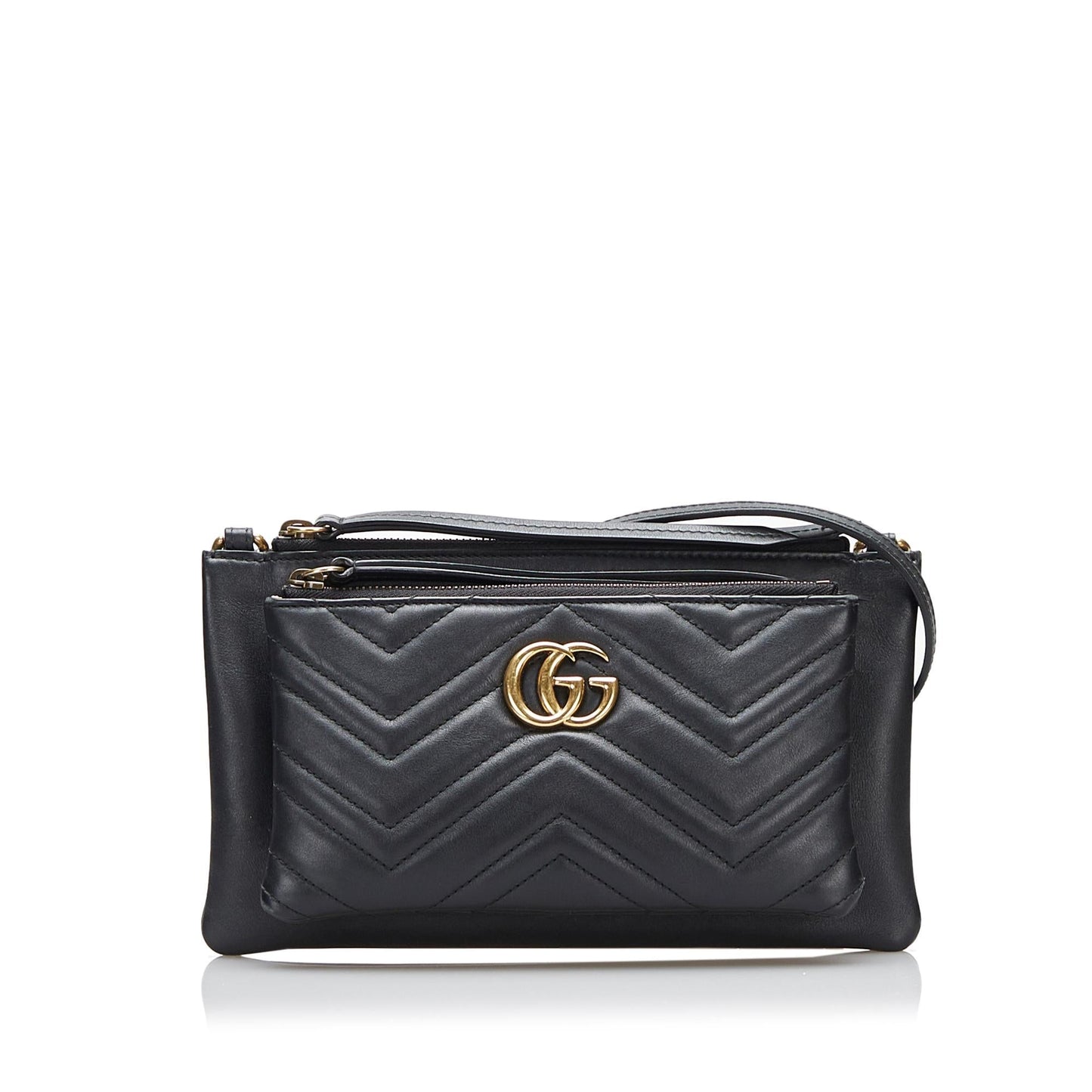 Gucci GG Marmont SHG Calf Black Crossbody Bag