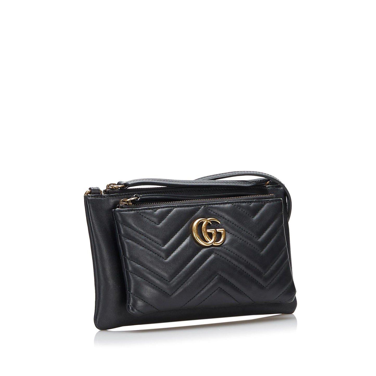 Gucci GG Marmont SHG Calf Black Crossbody Bag