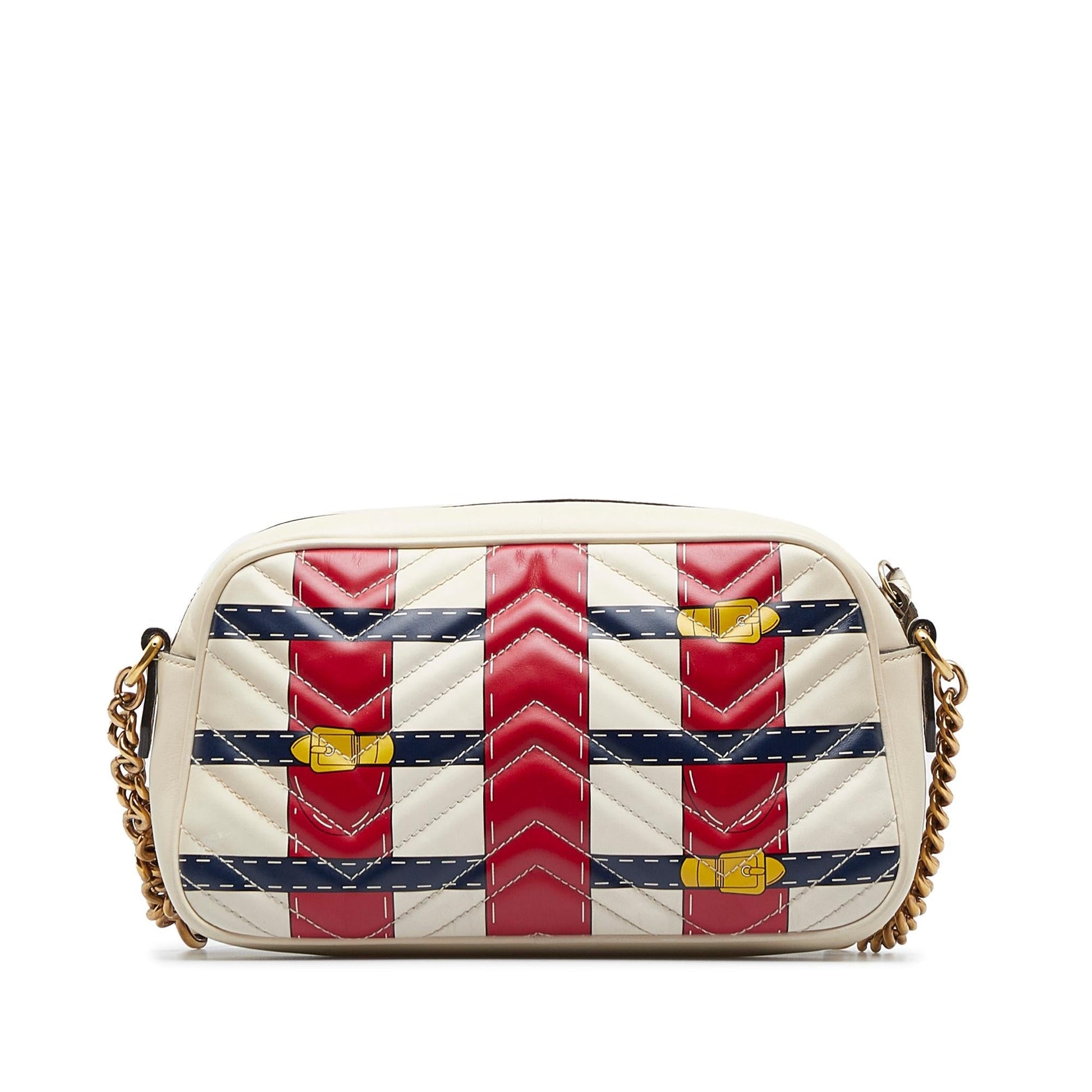 Gucci GG Marmont Calf White Crossbody Bag