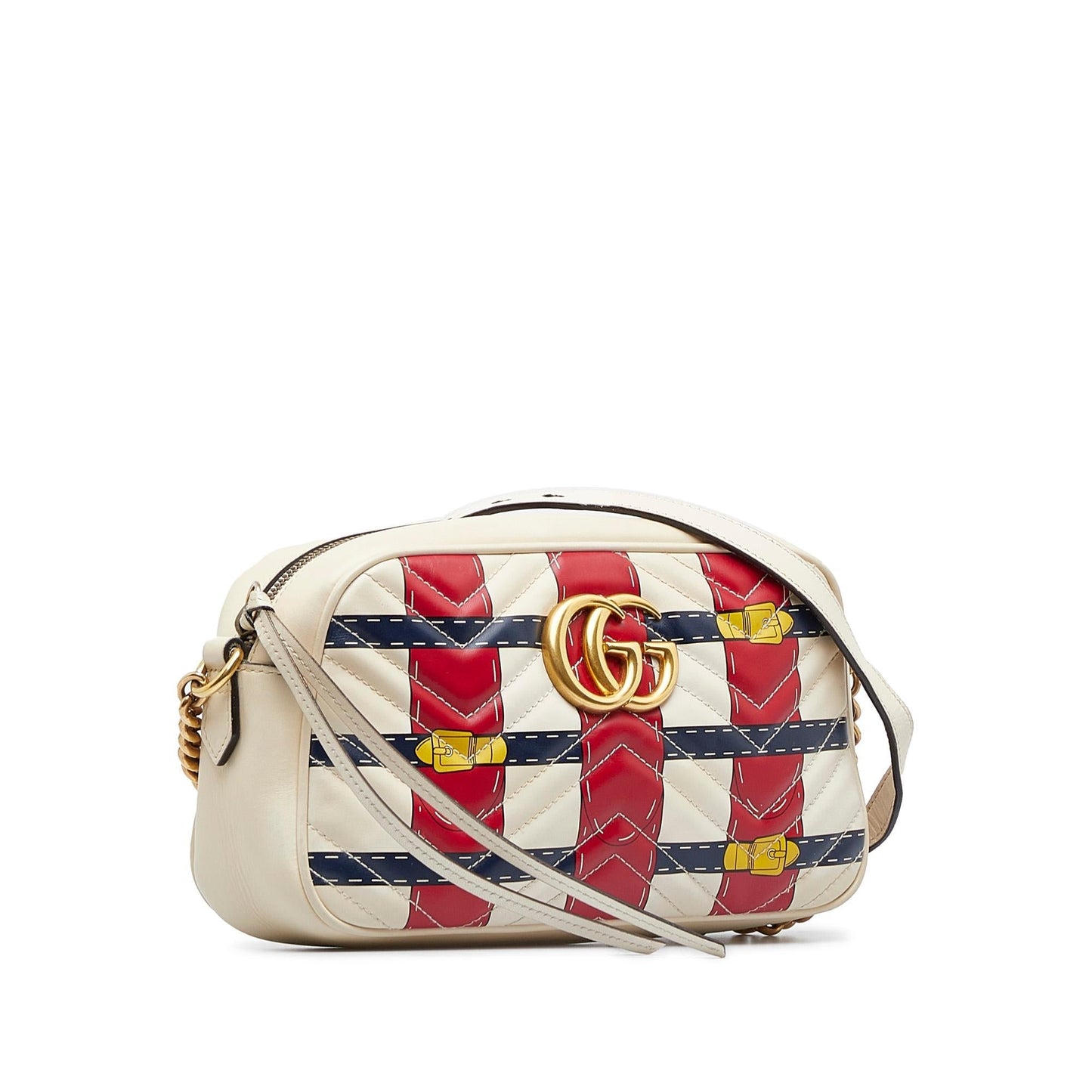 Gucci GG Marmont Calf White Crossbody Bag