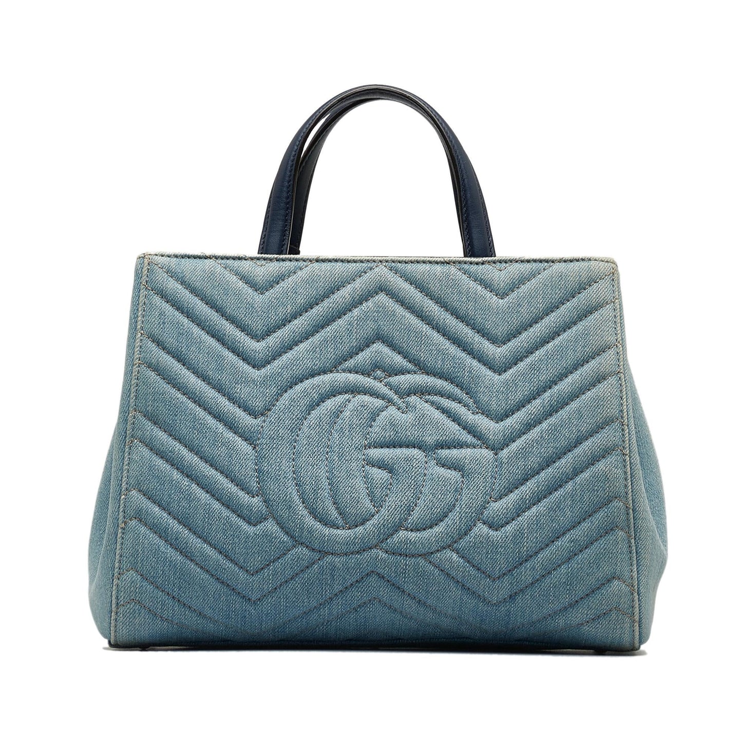Gucci GG Marmont SHG-i403pj Denim Calf Blue Satchel Bag