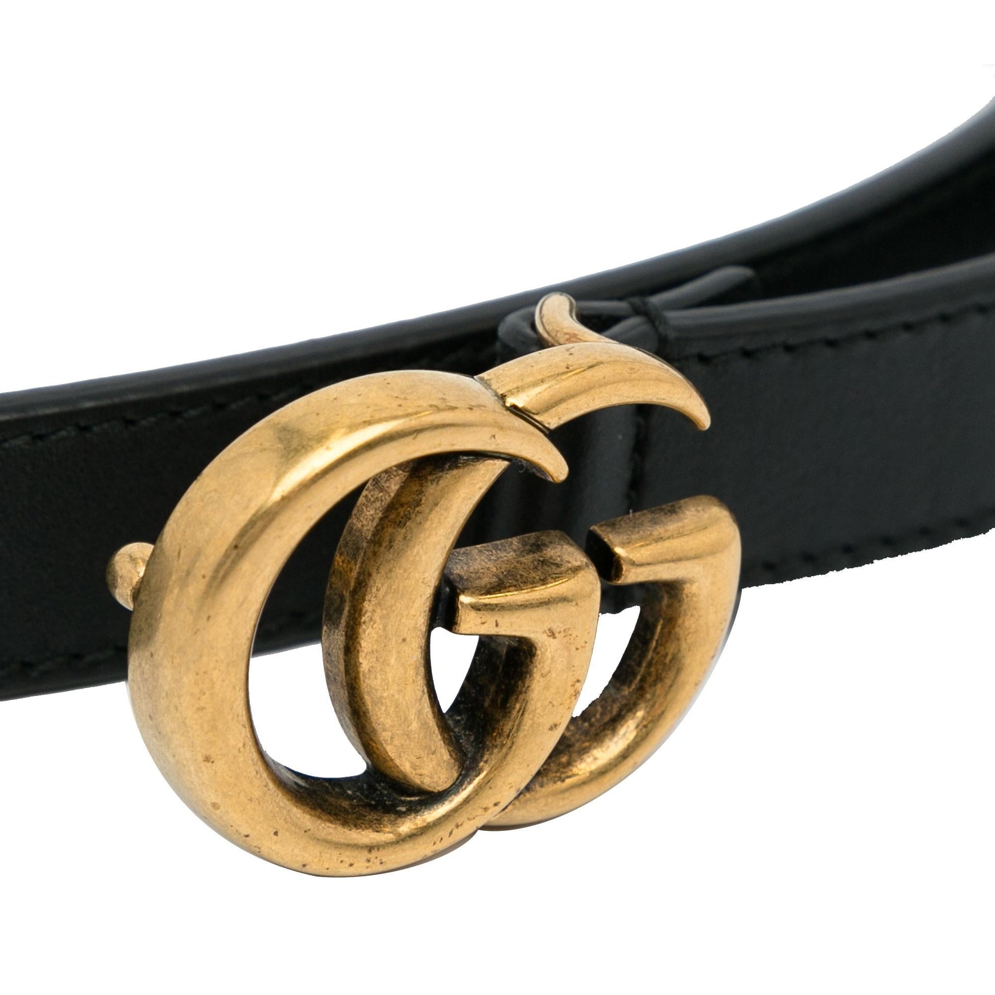 Gucci GG Marmont Belt - 28 Leather Calf Black Accessory