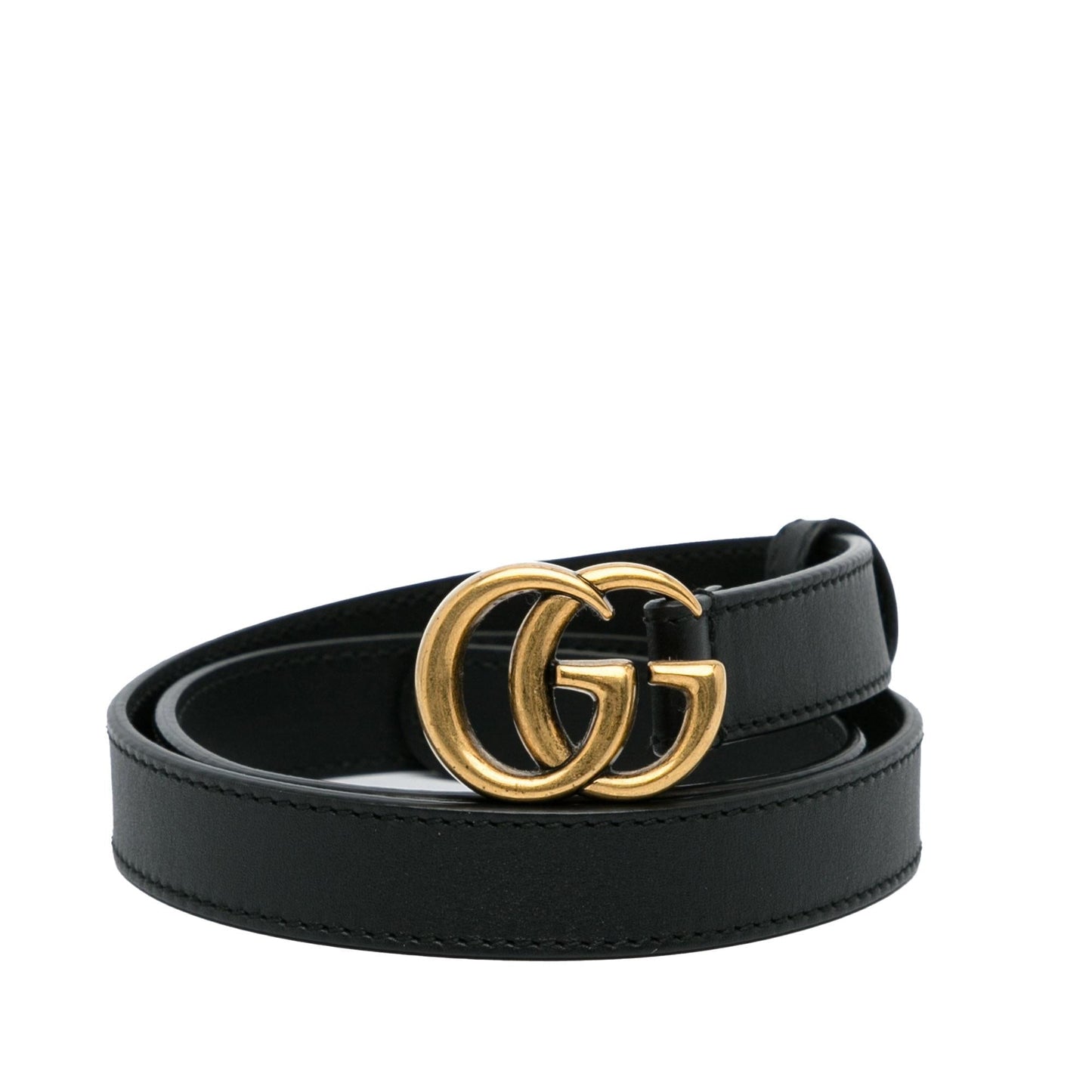 Gucci GG Marmont Belt - 28 Leather Calf Black Accessory