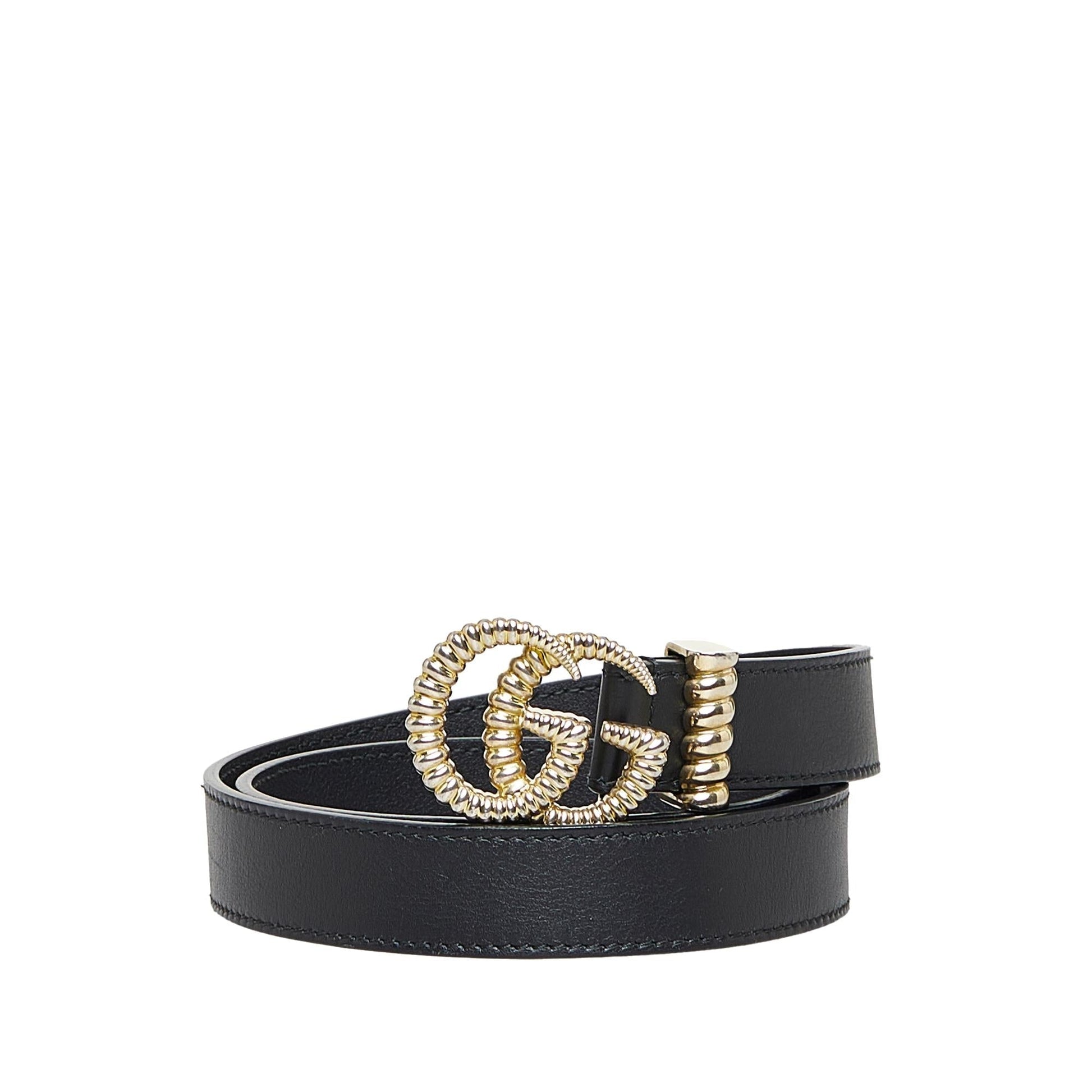 Gucci GG Marmont Belt - 34 Leather Calf Black Accessory
