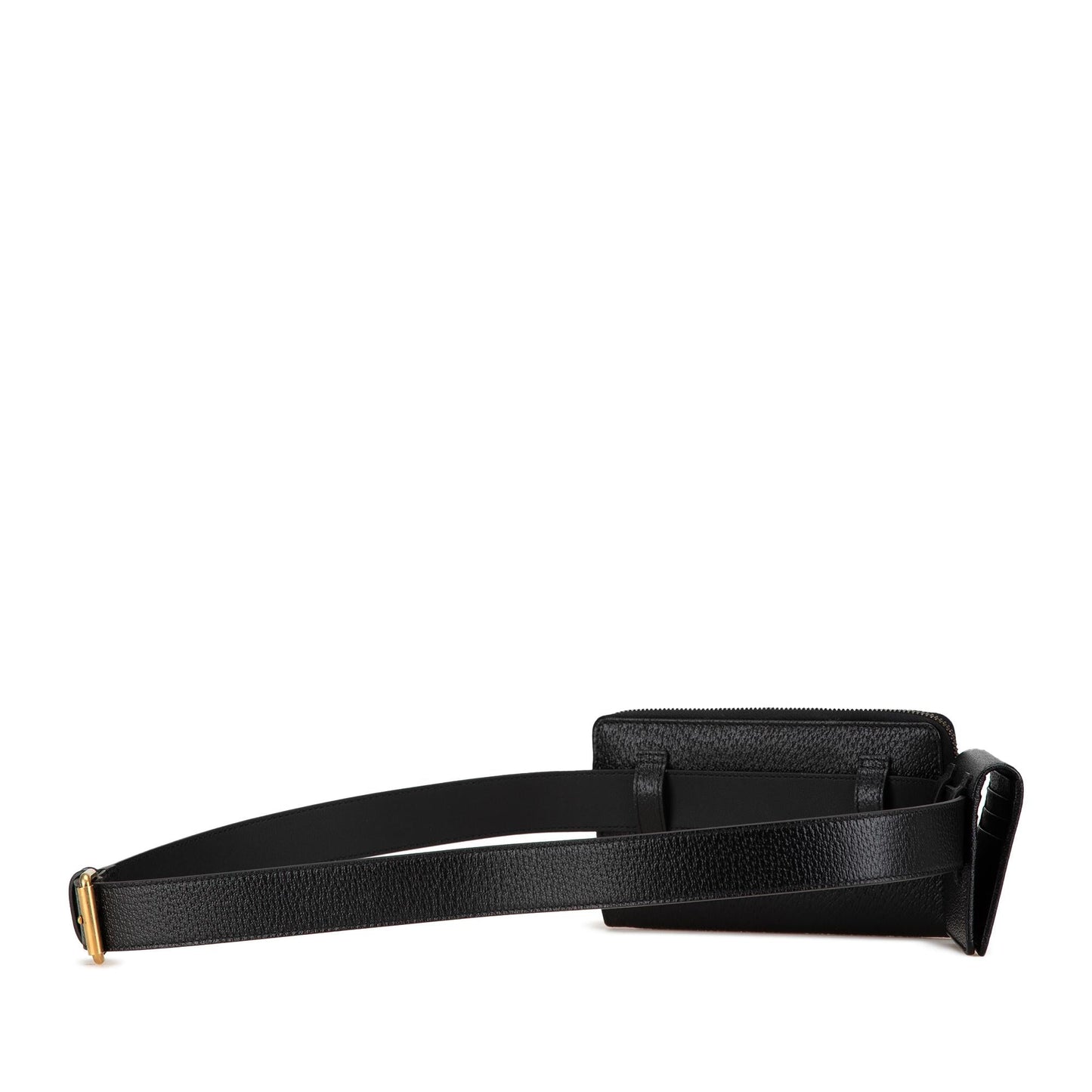 Gucci GG Marmont Double Belt Leather Calf Black Accessory Belt Bag