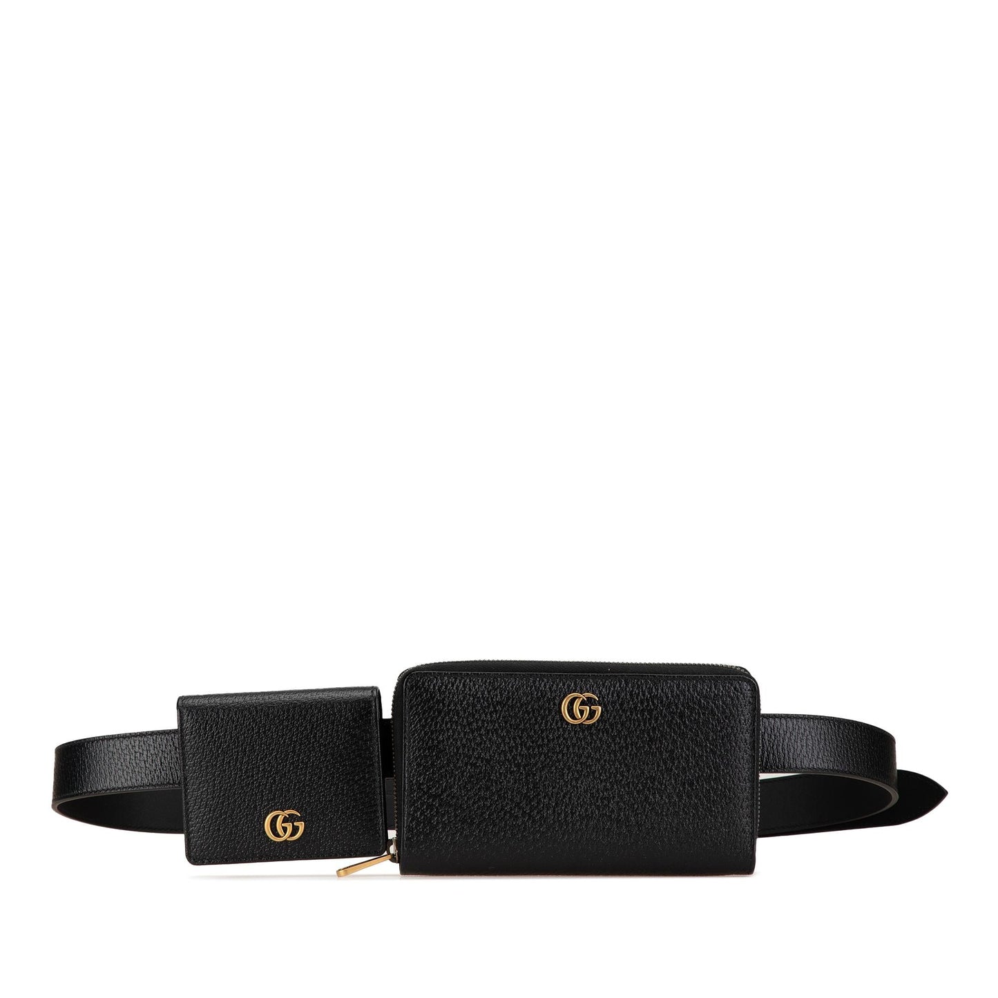 Gucci GG Marmont Double Belt Leather Calf Black Accessory