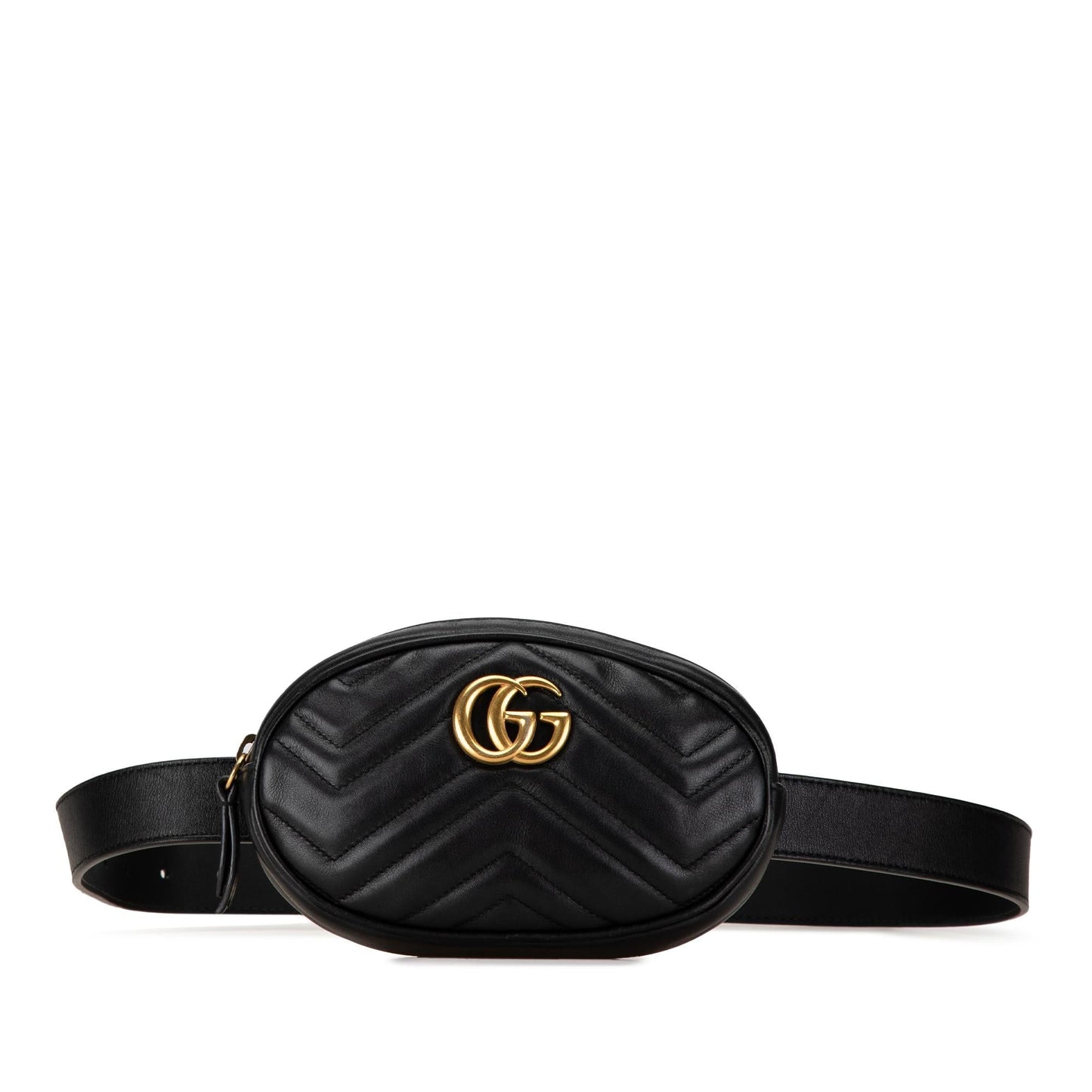 Gucci GG Marmont Belt Matelasse Leather Calf Black Accessory Belt Bag