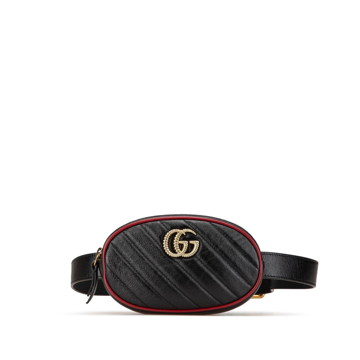 Gucci GG Marmont Torchon Belt Matelasse Leather Calf Black Accessory Belt Bag