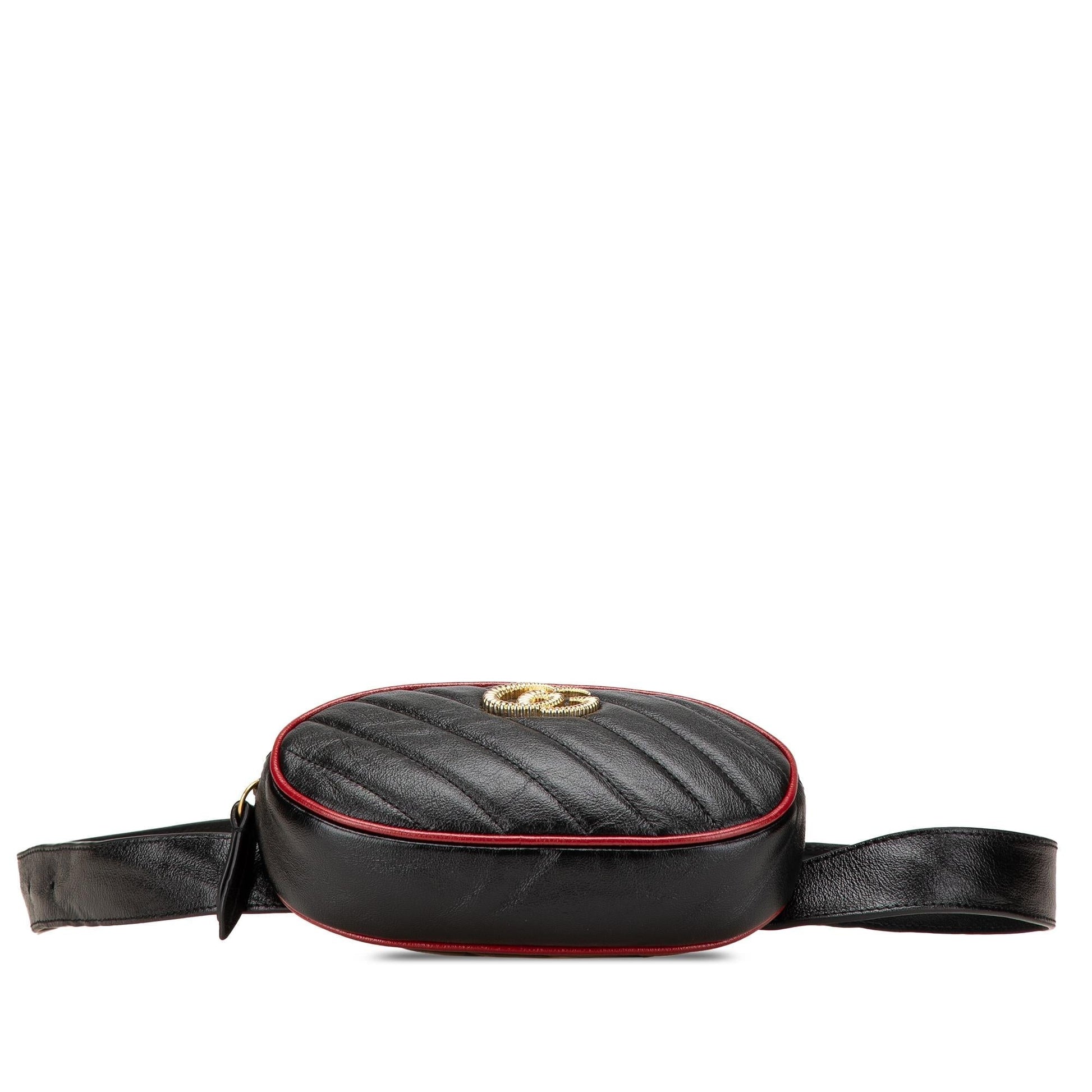 Gucci GG Marmont Torchon Belt Matelasse Leather Calf Black Accessory