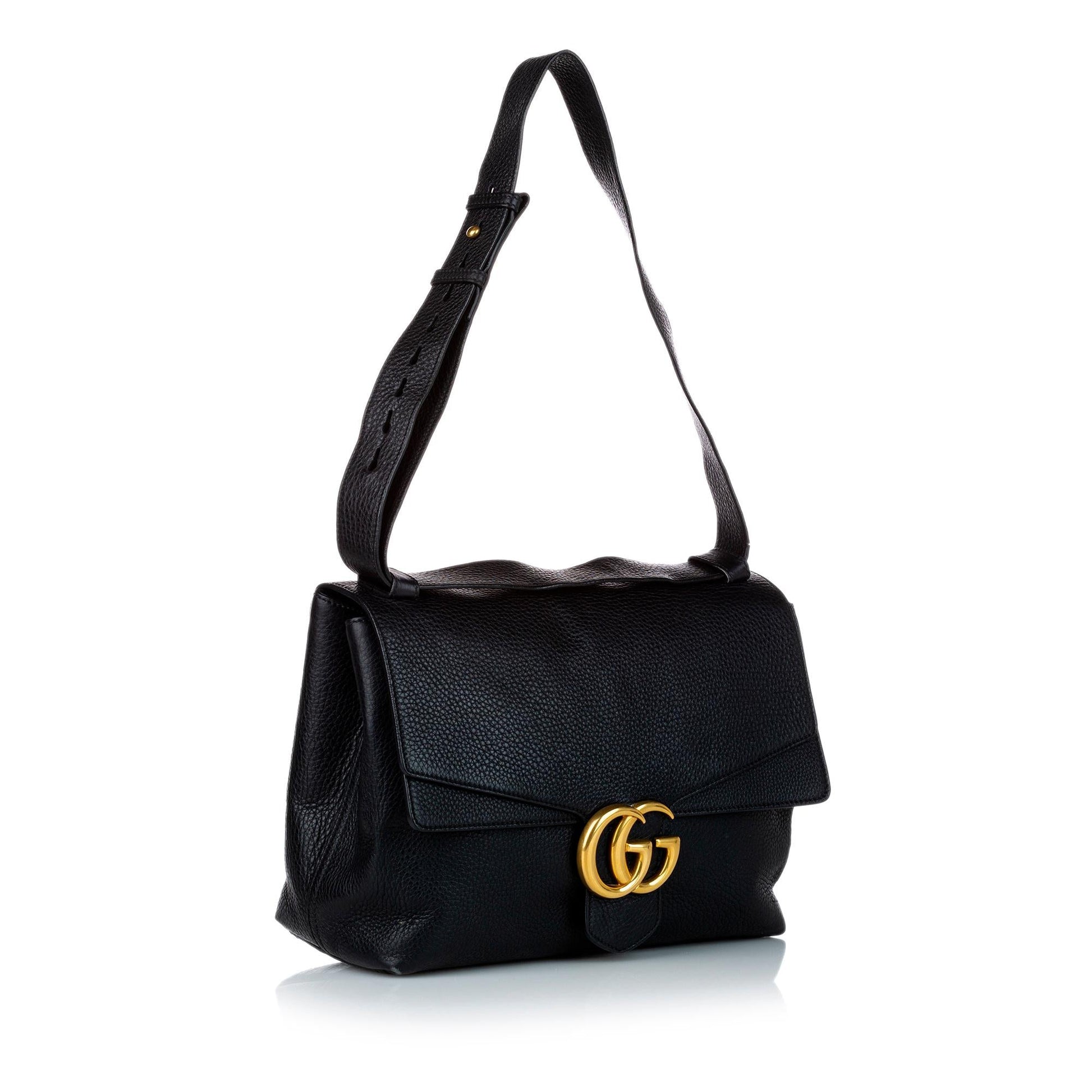 Gucci GG Marmont SHG Leather Calf Black Shoulder Bag