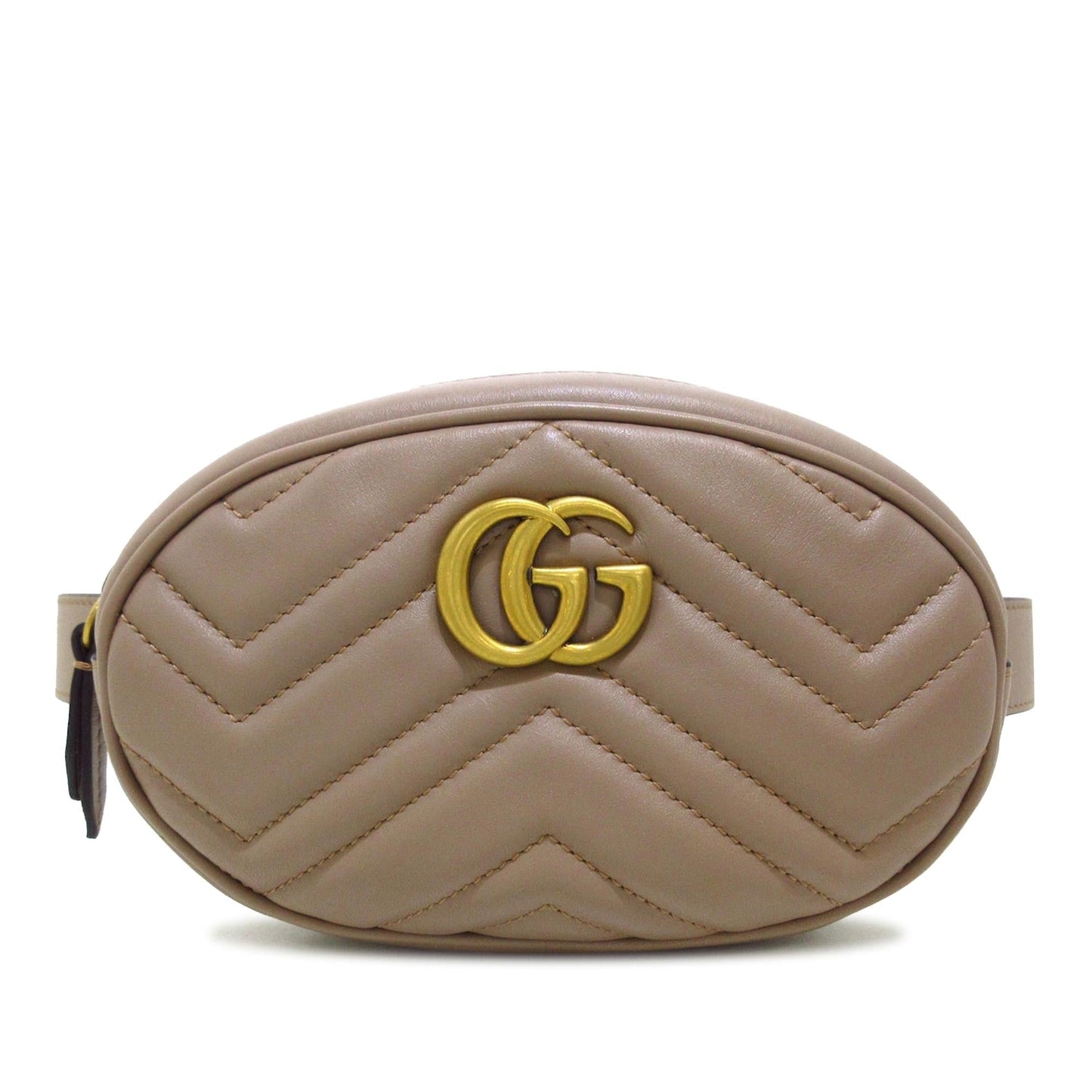 Gucci GG Marmont Belt SHG-t3pAuf Matelasse Calf Brown Accessory