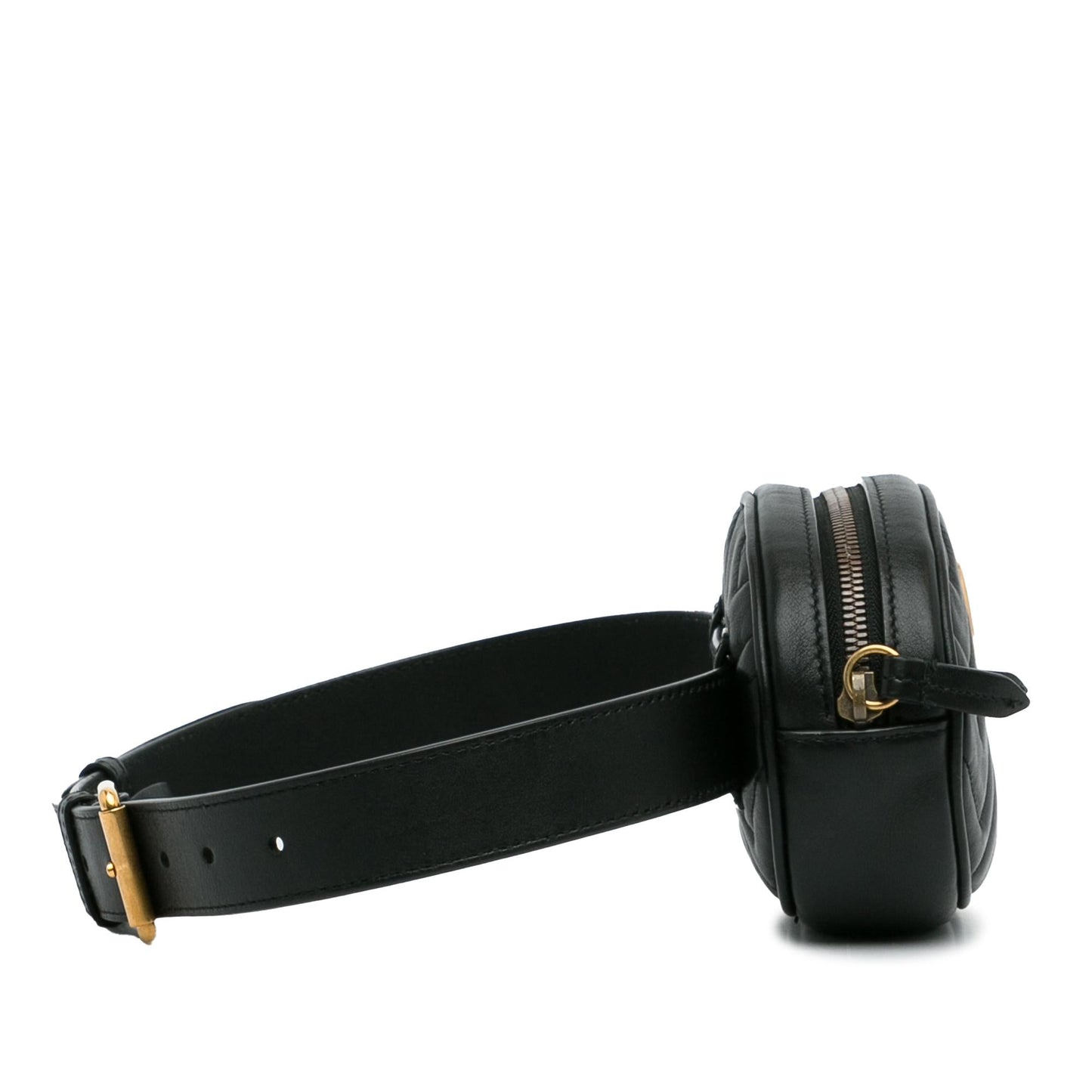 Gucci GG Marmont Belt SHG-gKJdGE Matelasse Calf Black Accessory
